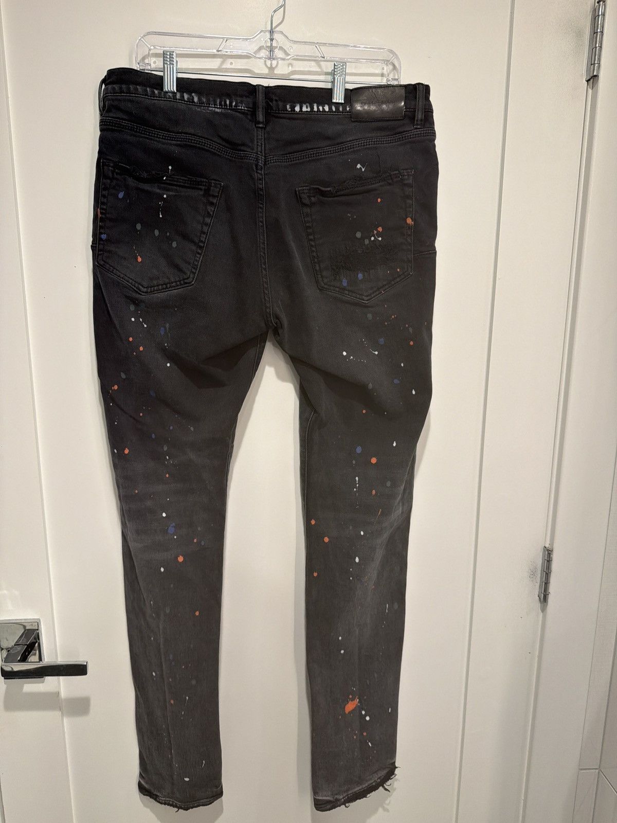 Purple Brand Purple Brand Paint Splatter Jeans – Black – Size 34 Size US 34 / EU 50 - 4 Thumbnail