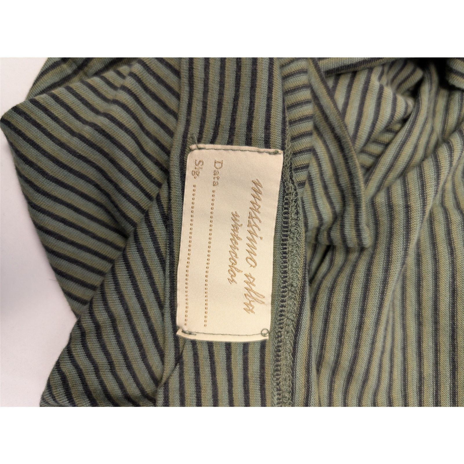 Massimo Alba o1rshd1 CC20 Striped Cotton T-Shirt with Chest Pocket Olive Size US S / EU 44-46 / 1 - 20 Thumbnail
