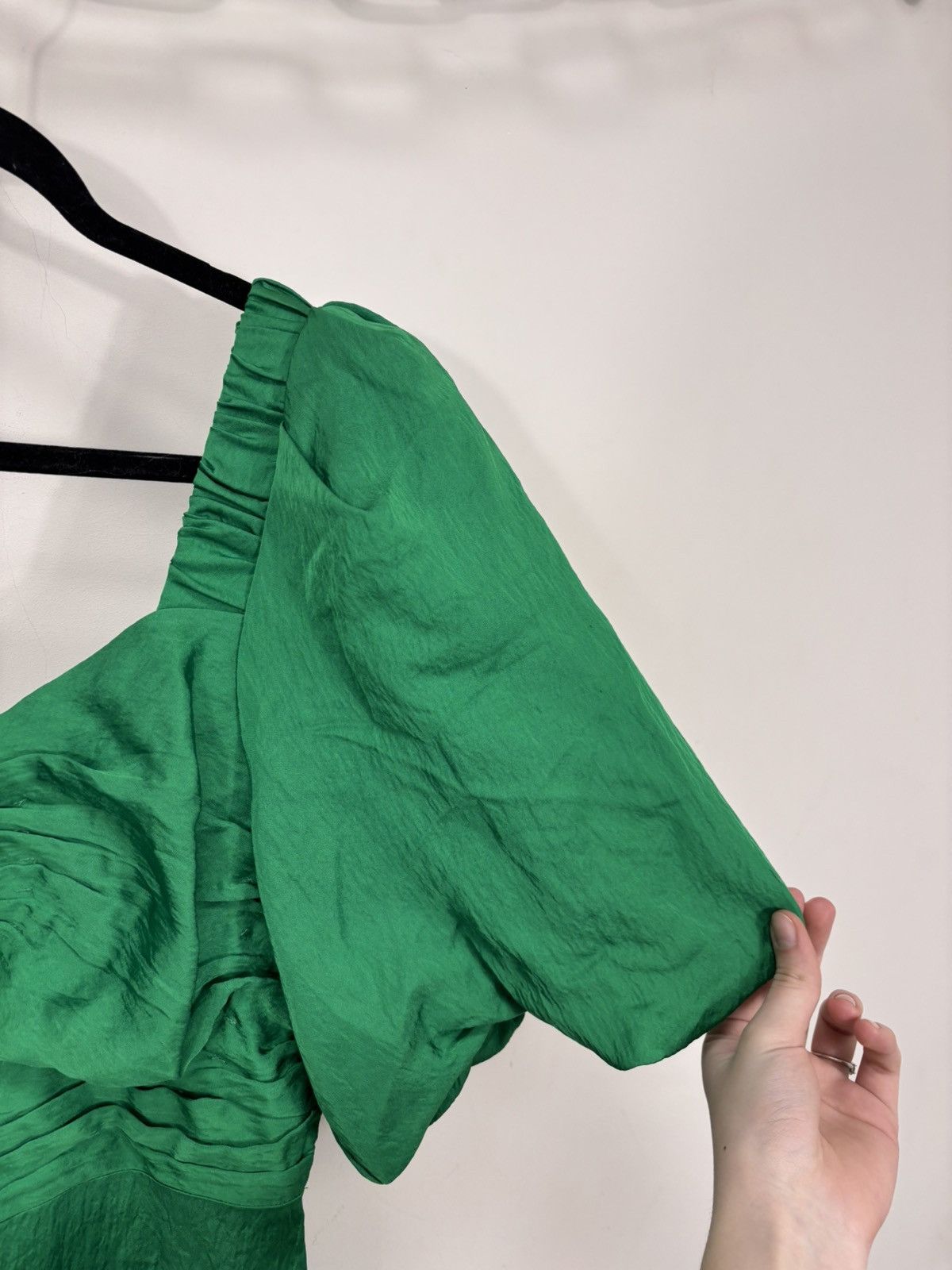 Sandro Sandro NWT Falbala Women’s Green Cut Out Short Sleeve Dress Size M / US 6-8 / IT 42-44 - 7 Thumbnail