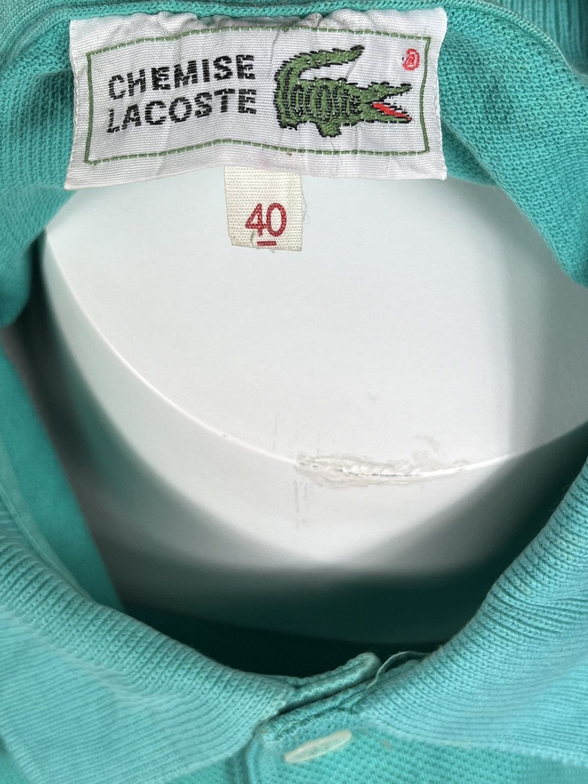 Fred Perry × Lacoste × Vintage Turquoise Chemise Lacoste Polo T Made In Japan Size US S / EU 44-46 / 1 - 6 Thumbnail