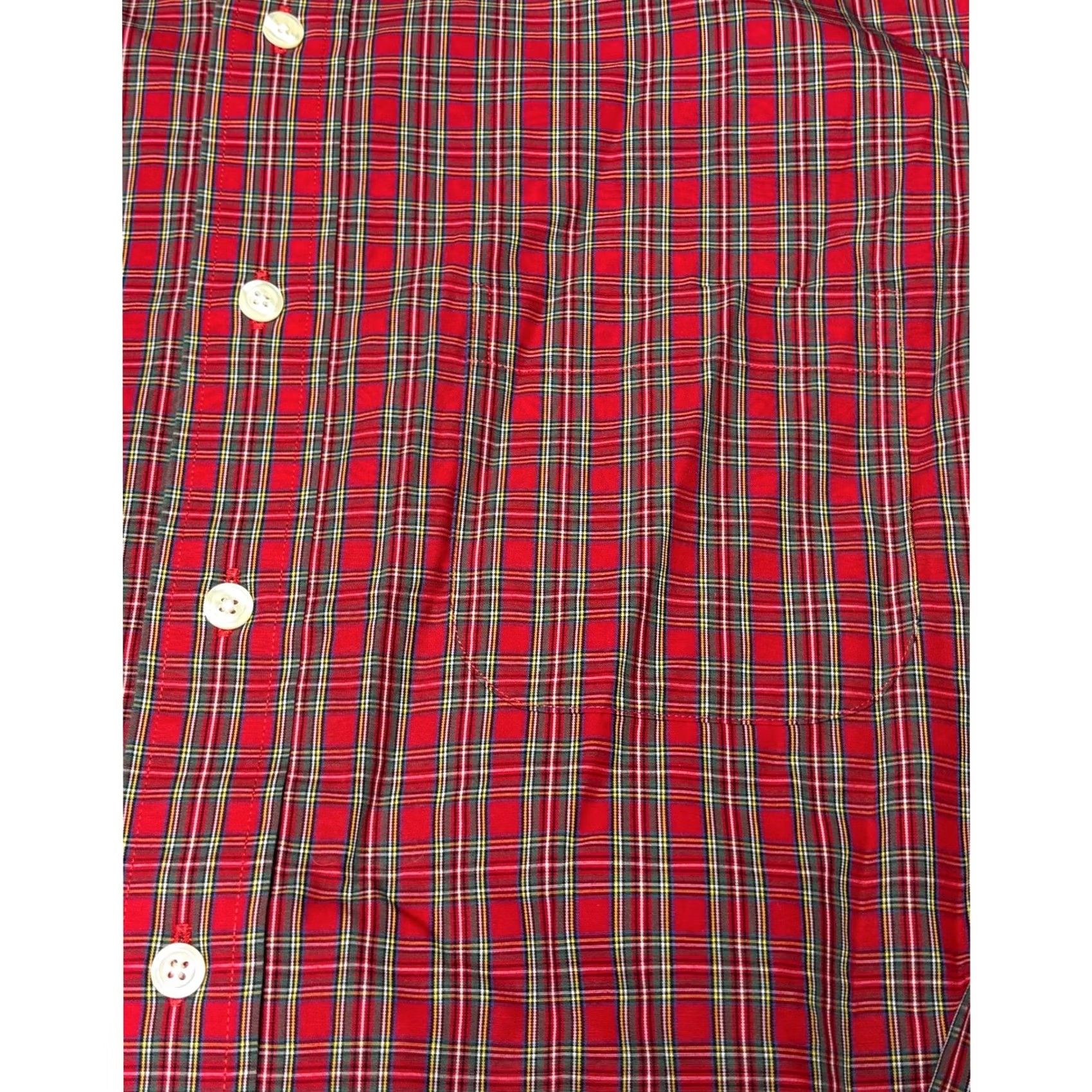Brooks Brothers Brooks Brothers 346 Mens Slim Fit Non-Iron Red Plaid Button Down Shirt Medium Size US M / EU 48-50 / 2 - 2 Thumbnail