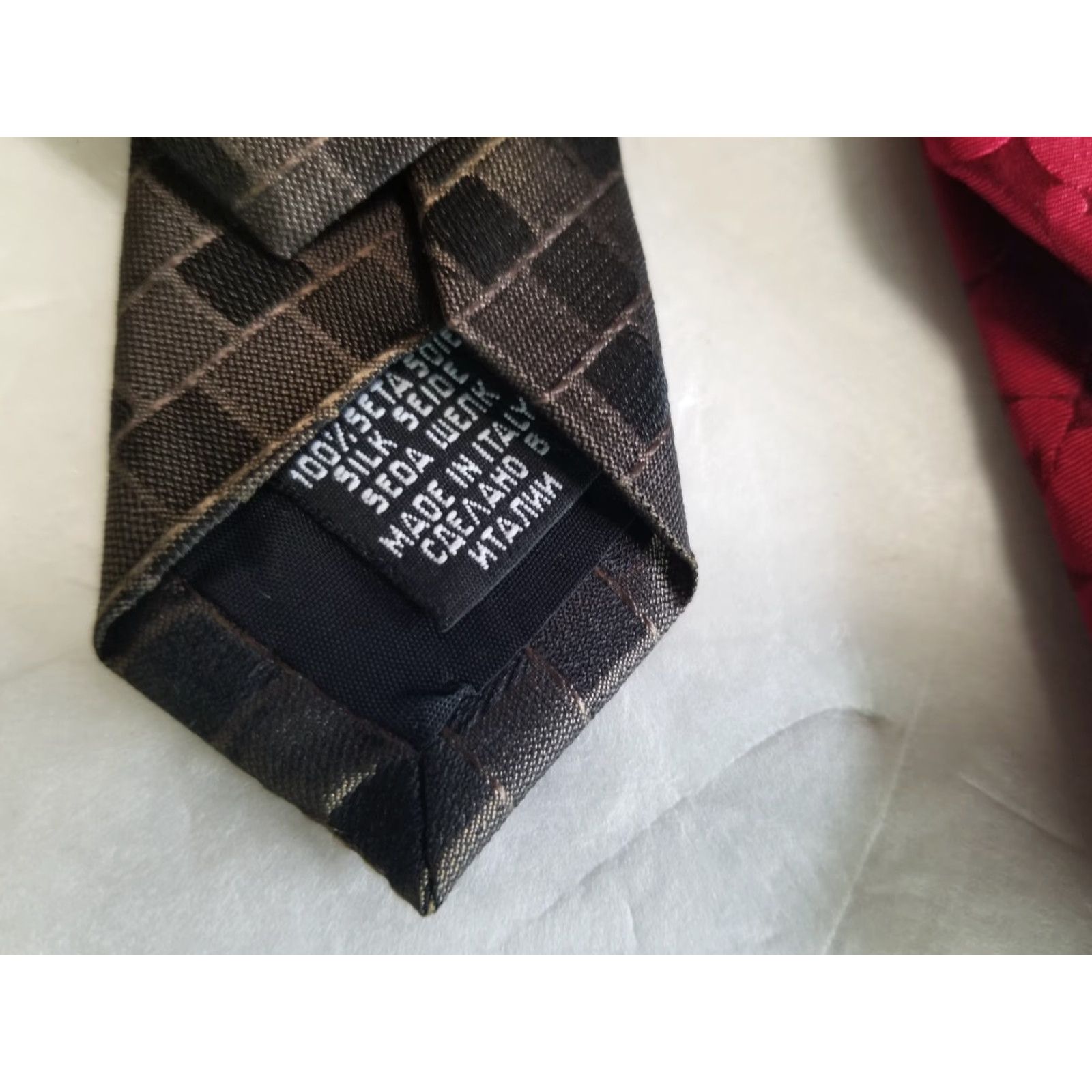 Hugo Boss HUGO BOSS Tie 58" 100% Silk Necktie Multicolor Geometric 3 Piece Set Made in Italy Mens Size ONE SIZE - 6 Thumbnail
