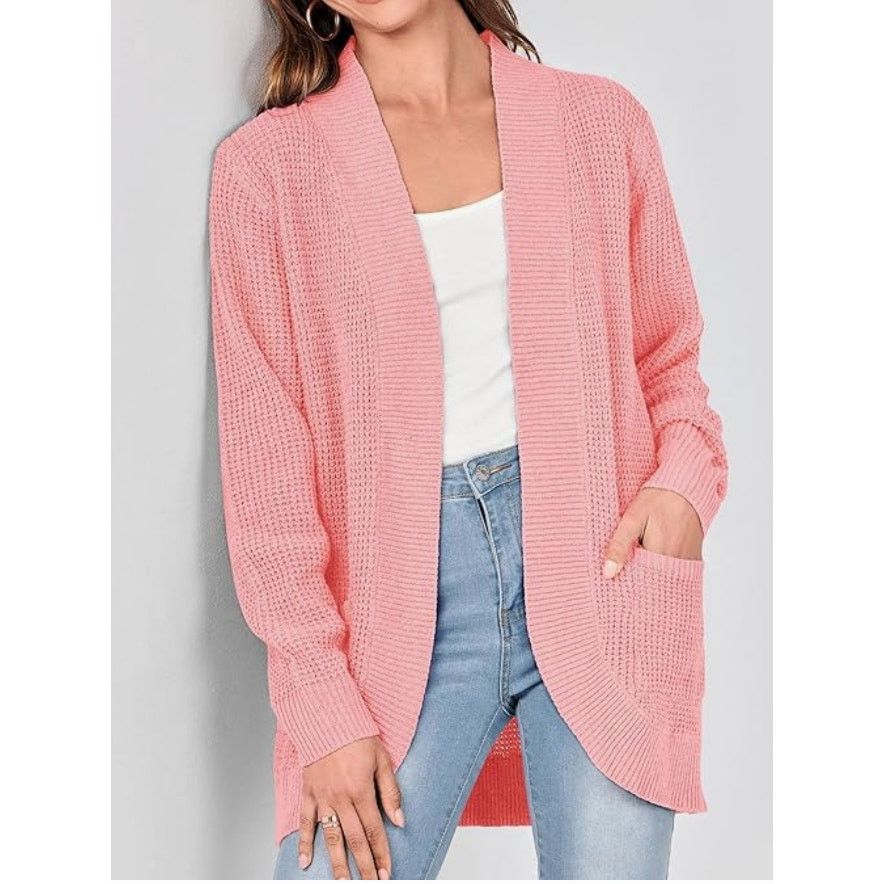 The Unbranded Brand CardiganOpen Front Long Sleeve Lightweight Pockets LARGE Size L / US 10 / IT 46 - 5 Thumbnail