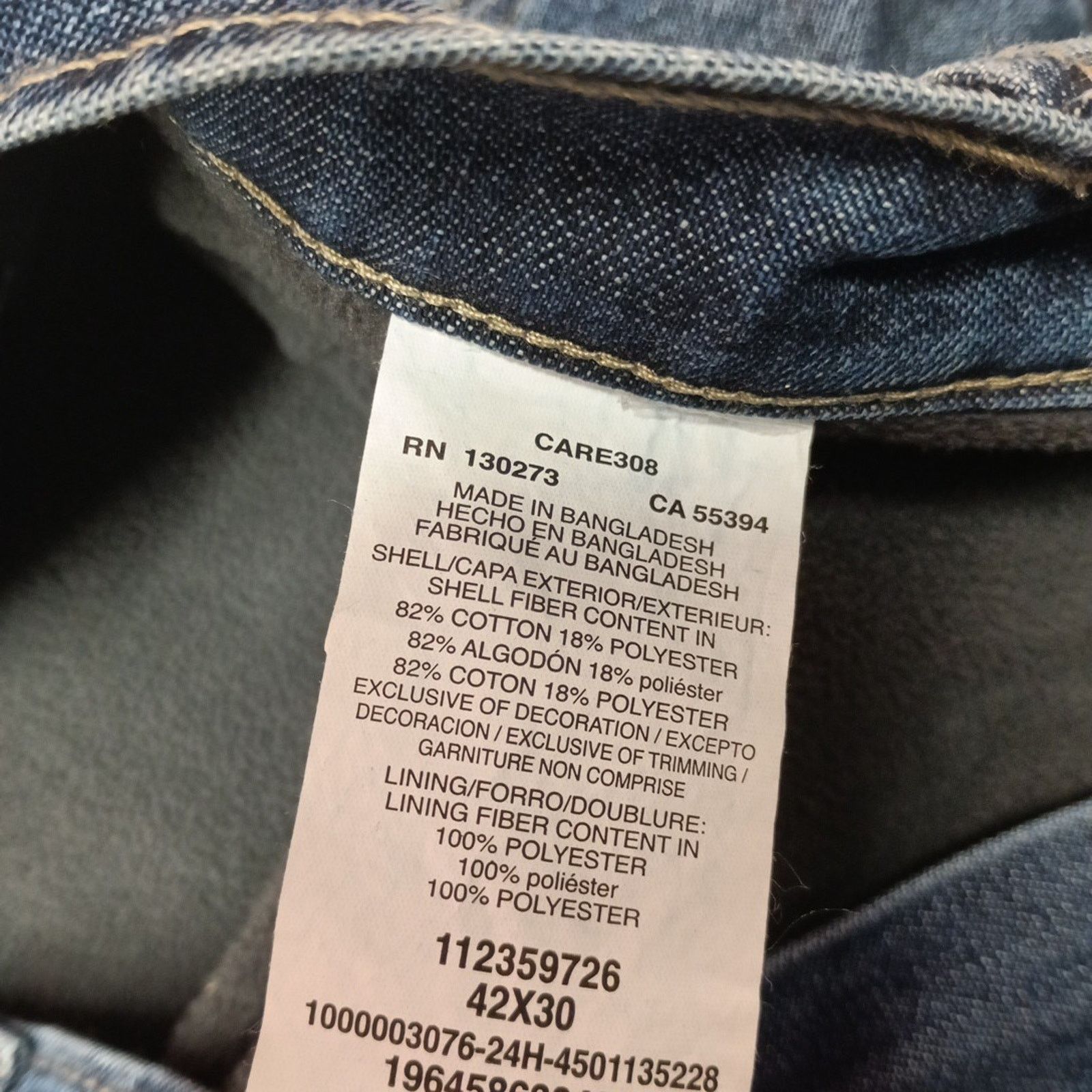 Wrangler Wrangler 42x30 Men's Relaxed Fleece Lined Carpenter Jeans Size US 42 / EU 58 - 5 Thumbnail