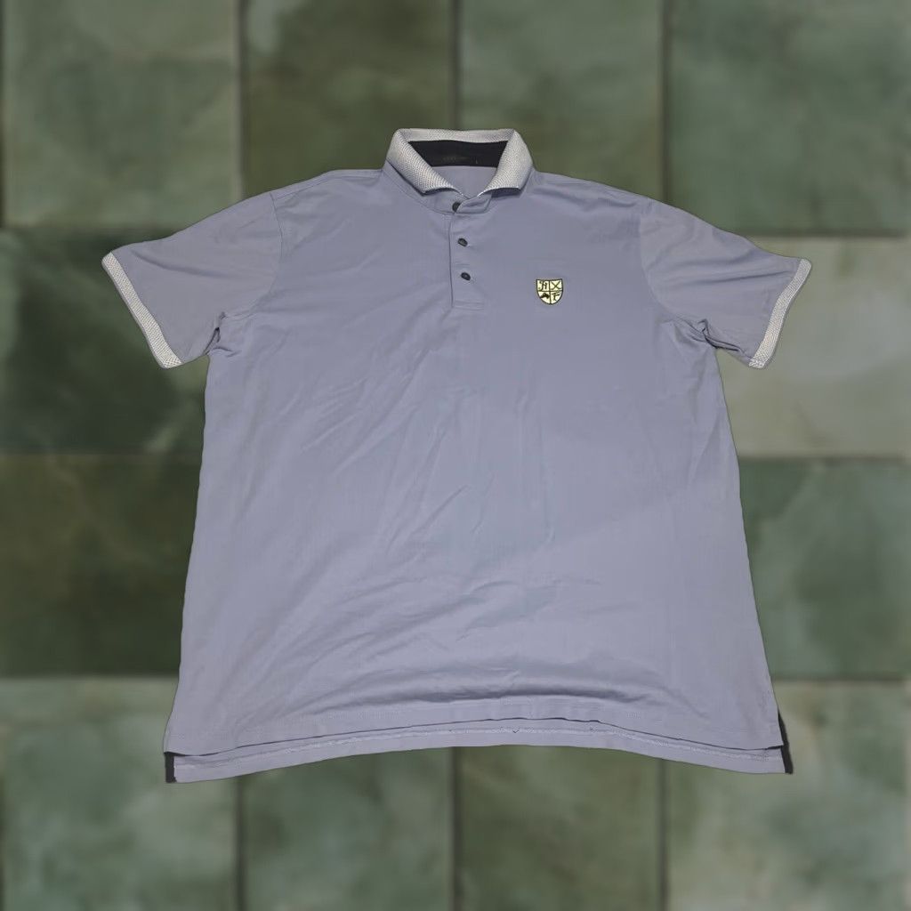 Vintage Greyson Polo Shirt Men L Purple Short Sleeve Knit Cotton Nylon Spandex Graphic Skull Sports Golf 90s (Peter Millar Crown) Mens Size US L / EU 52-54 / 3 - 1 Thumbnail