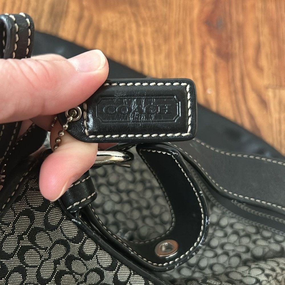 Coach Authentic Vintage Coach Signature Double C Black Leather Tr Size ONE SIZE - 7 Thumbnail