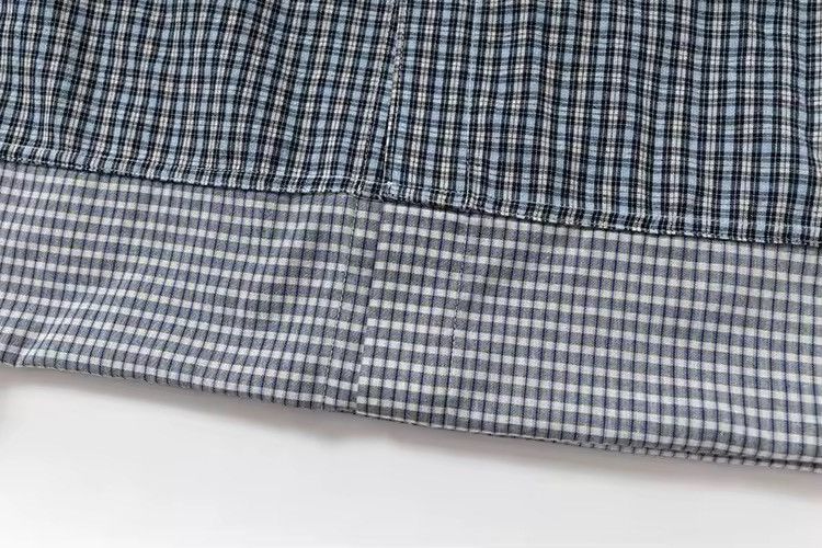 Vintage Patchwork Streetwear Plaid Oversize School Shirt Blouse Size US XXL / EU 58 / 5 - 11 Thumbnail