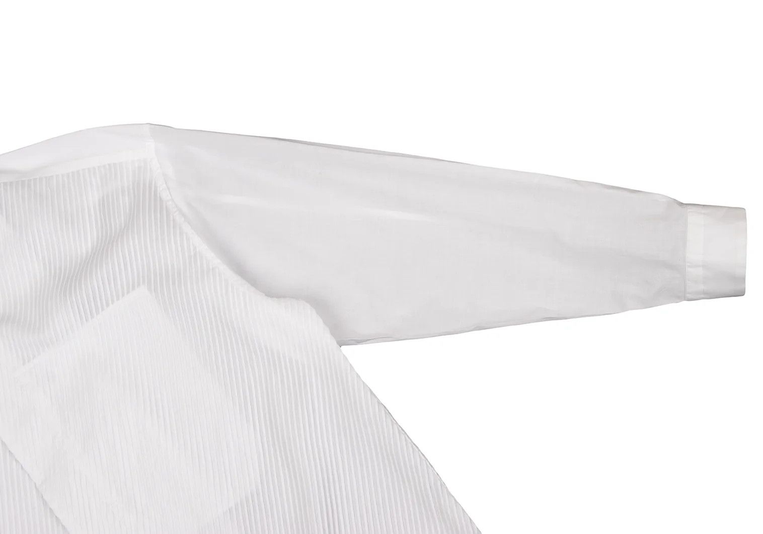 Issey Miyake Front Bias Pleats Design Long Sleeve Shirt in White Size US S / EU 44-46 / 1 - 7 Thumbnail
