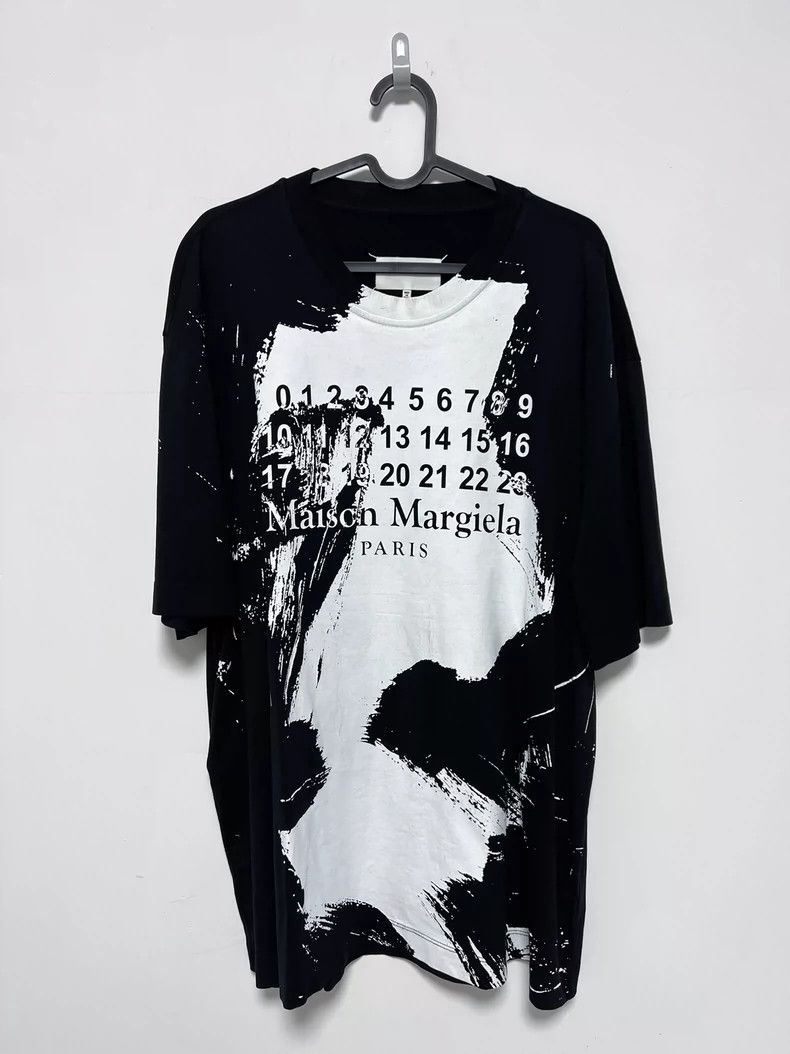 Maison Margiela Maison Margiela Ink splashing graffiti short sleeves 2501-N Size US S / EU 44-46 / 1 - 1 Thumbnail
