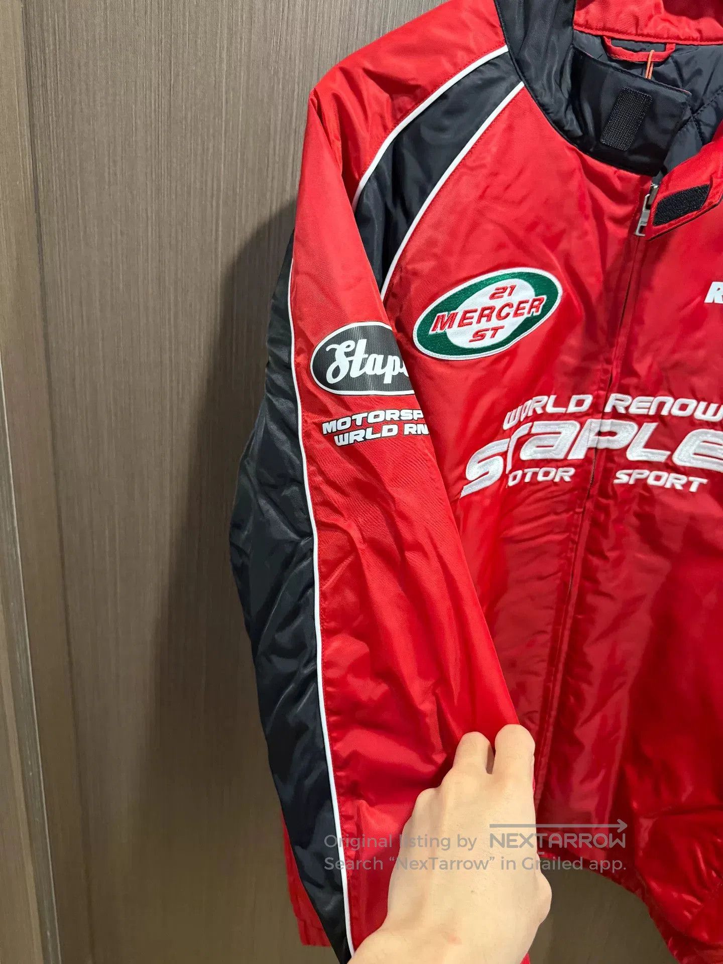 Staple STAPLE Men's Fall Racing Nylon Jacket. Size US XL / EU 56 / 4 - 3 Thumbnail