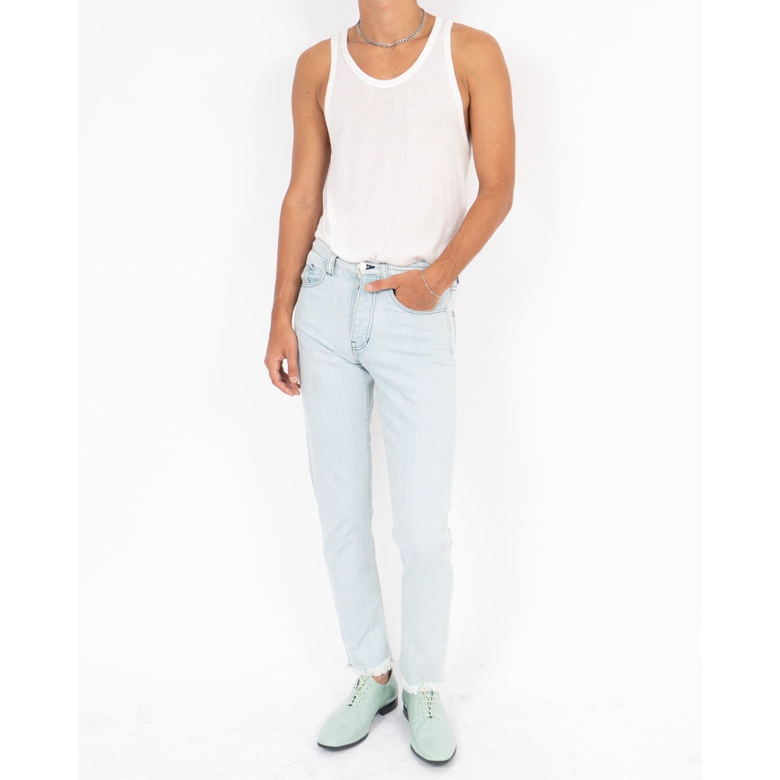 Enfants Riches Deprimes Embroidered Light Blue Denim Size US 30 / EU 46 - 6 Thumbnail