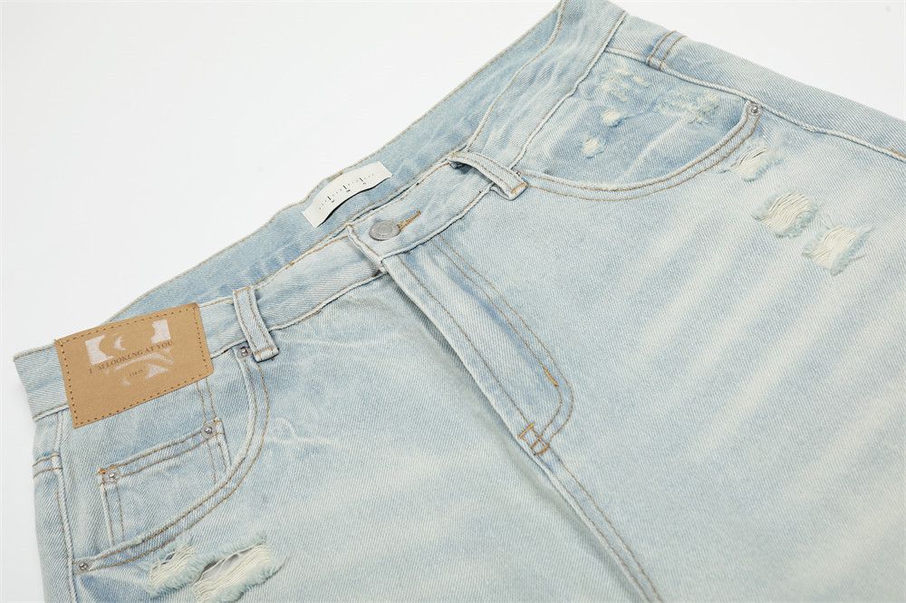 Japanese Brand × Vintage Men's retro distressed raw edge ripped punk washed jeans Size US 32 / EU 48 - 4 Thumbnail