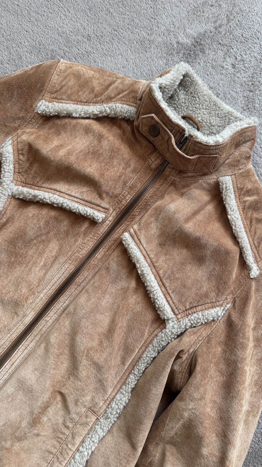 Japanese Brand Vintage Suede Leather Shearling Trimmed Jacket y2k gucci ysl Size US M / EU 48-50 / 2 - 4 Thumbnail