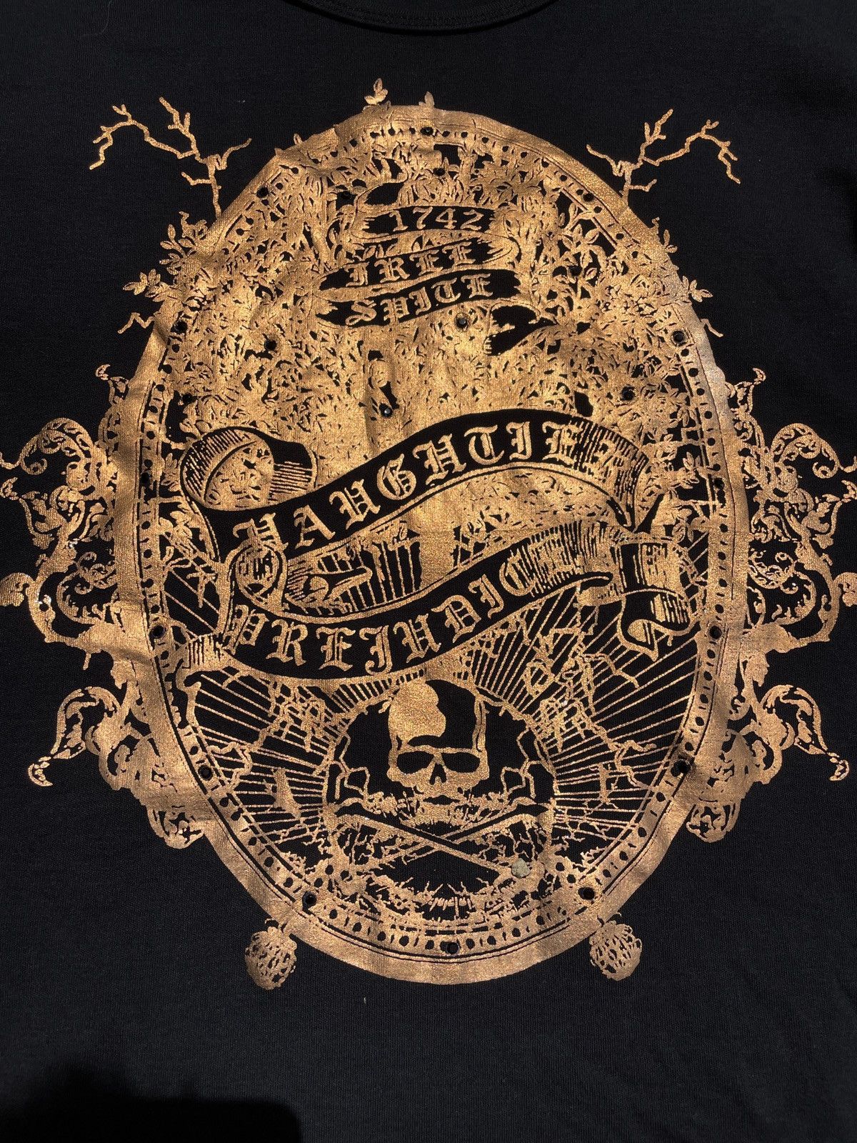 If Six Was Nine 2000s Japanese archive Vkei Glitter Skull Long Sleeve Tee Size US S / EU 44-46 / 1 - 6 Thumbnail