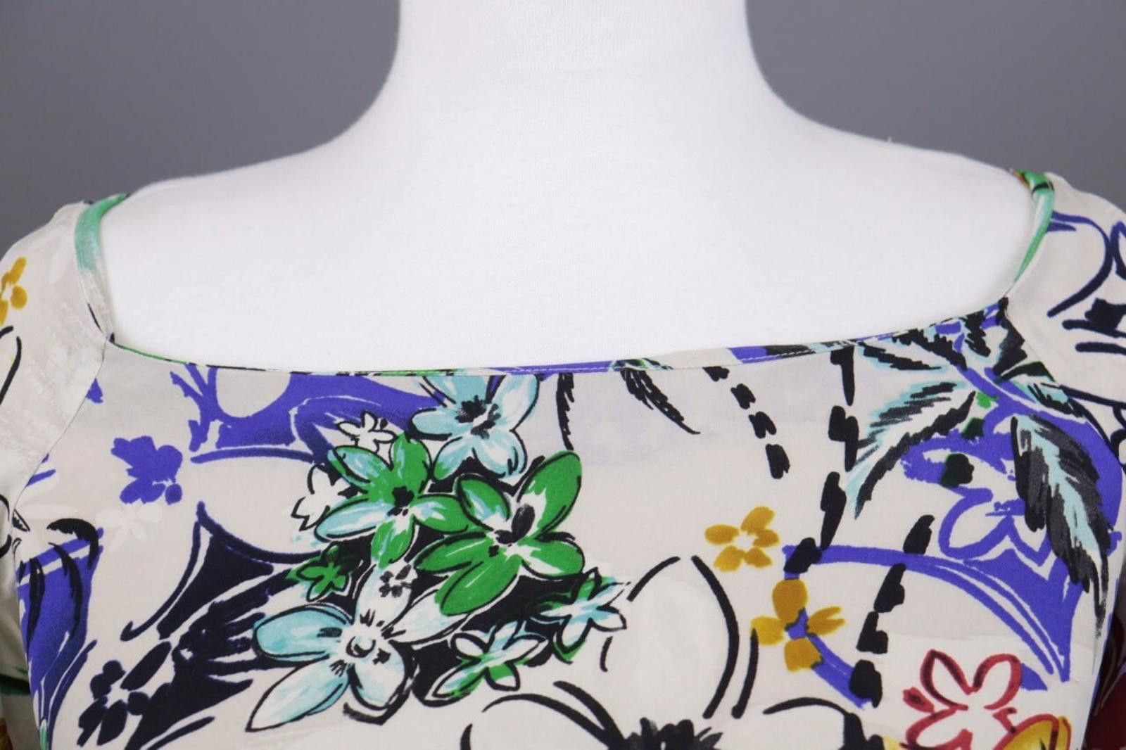 Etro Etro Milano White Floral Silk Bodycon Dress Size 42 / M Size M / US 6-8 / IT 42-44 - 5 Thumbnail