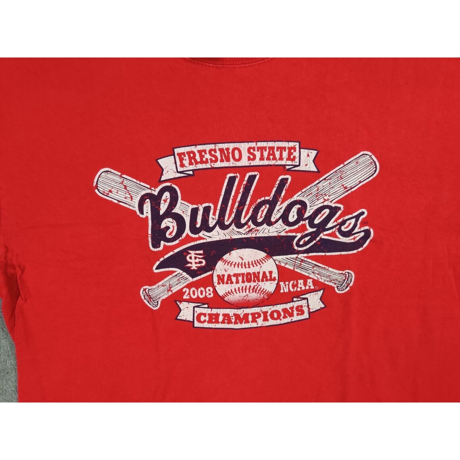 Jerzees Fresno State Bulldogs Shirt Adult Mens Large Red 2008 NCAA Size US L / EU 52-54 / 3 - 2 Thumbnail