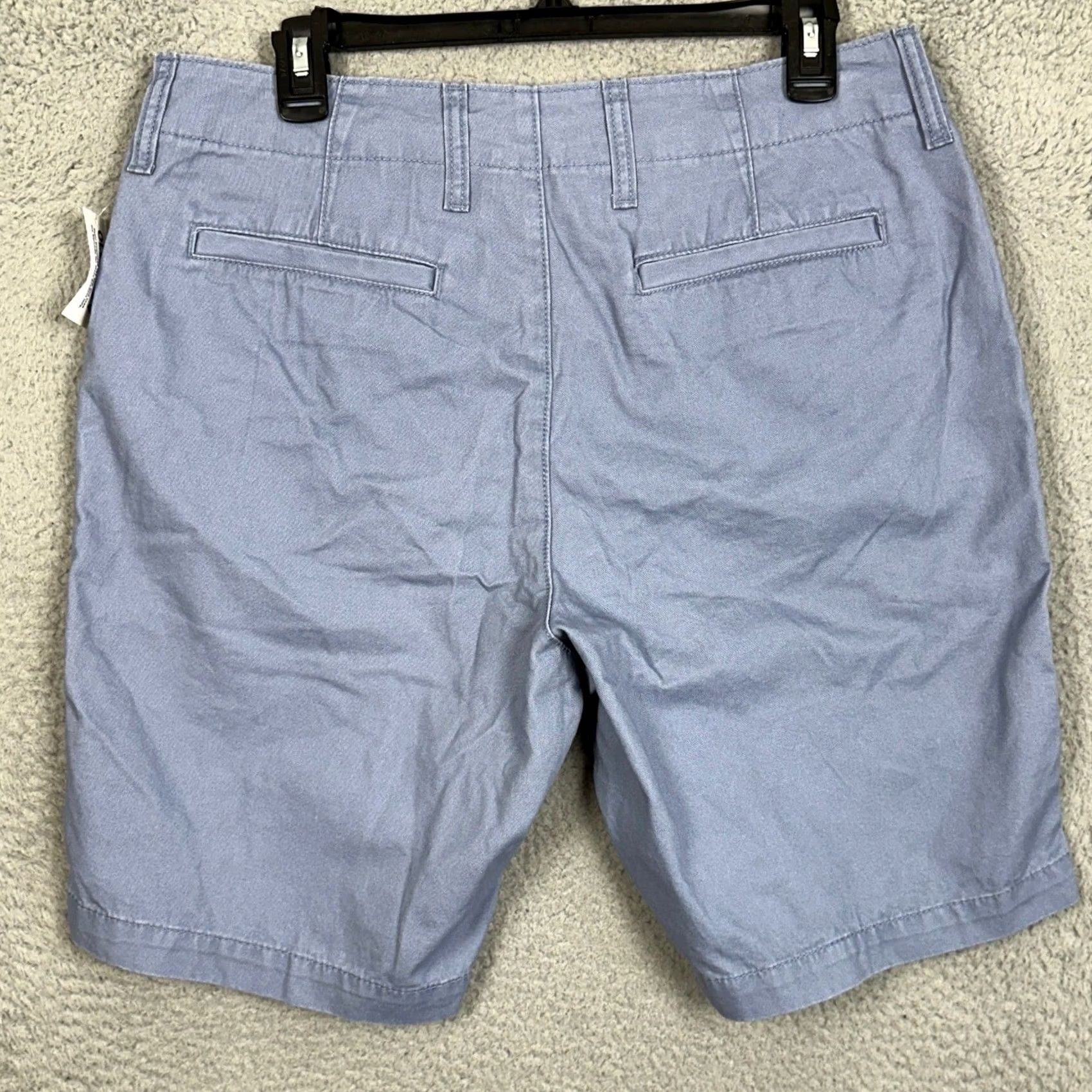 Old Navy Old Navy Lived-In Straight Shorts Mens 33 Blue Chino Flat Front Casual Cotton 8.5in Inseam Public Nautical Casual Mens Size US 33 - 2 Thumbnail