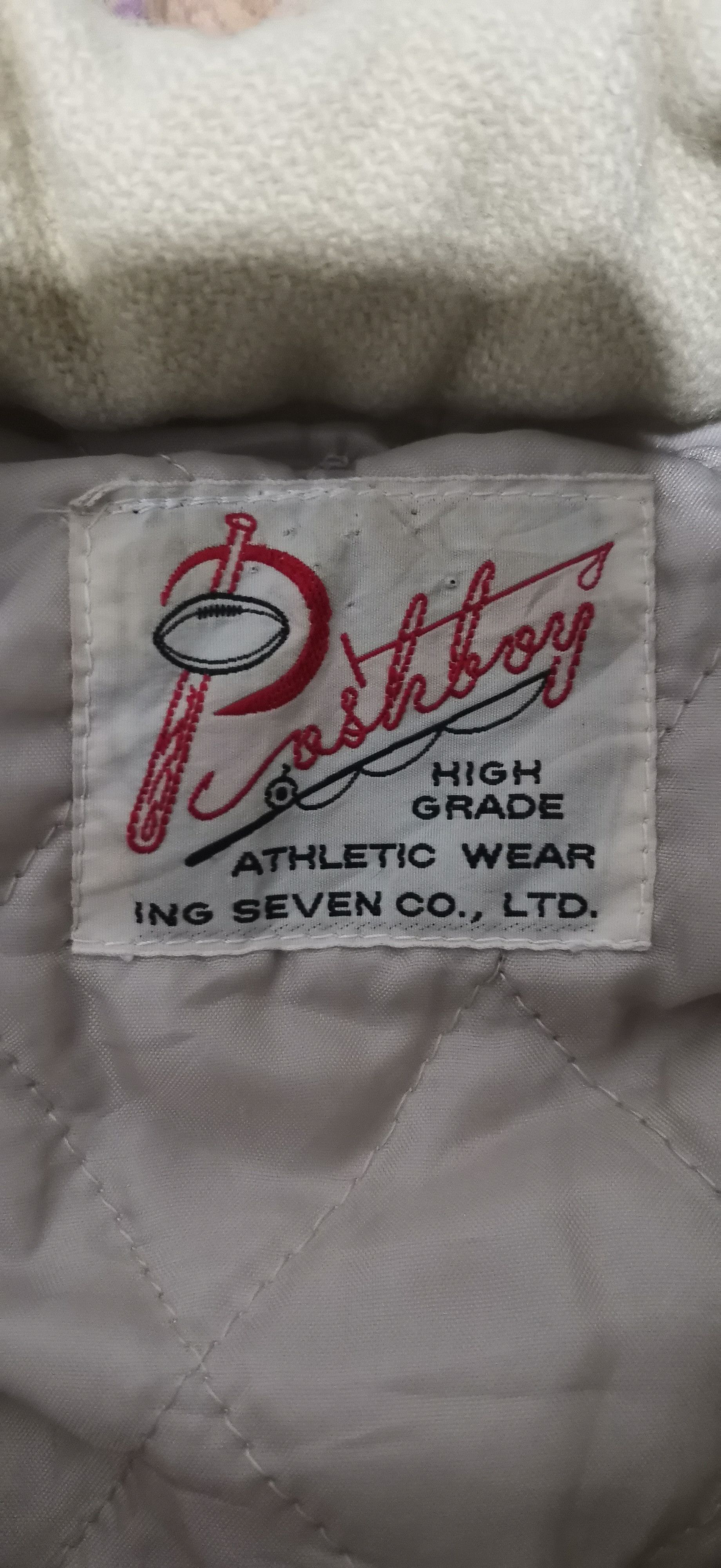 Vintage Vintage POSHBOY Wool Stadium Jacket Beige – Rare Varsity L Size US L / EU 52-54 / 3 - 4 Thumbnail