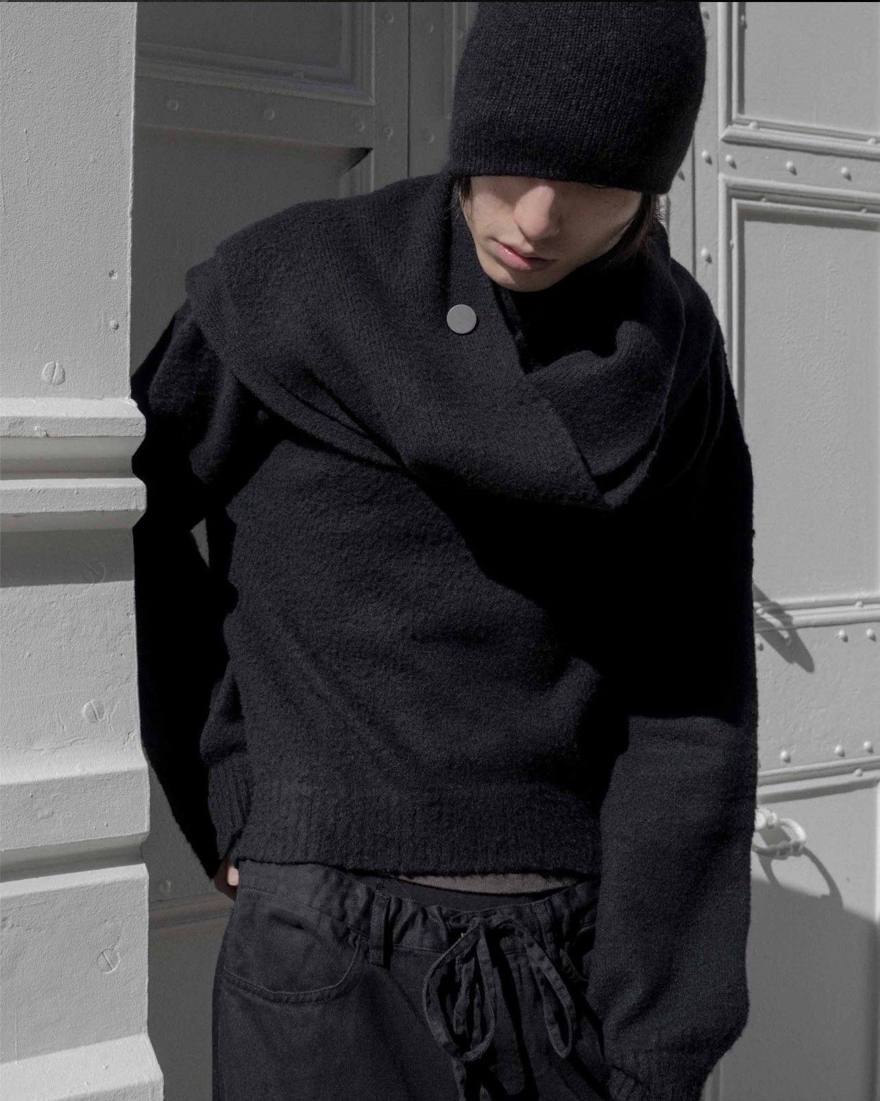 Vuja De VUJA DE x WAYH SCOTT AFFIX FLEECE SWEATER IN ANGORA WOOL