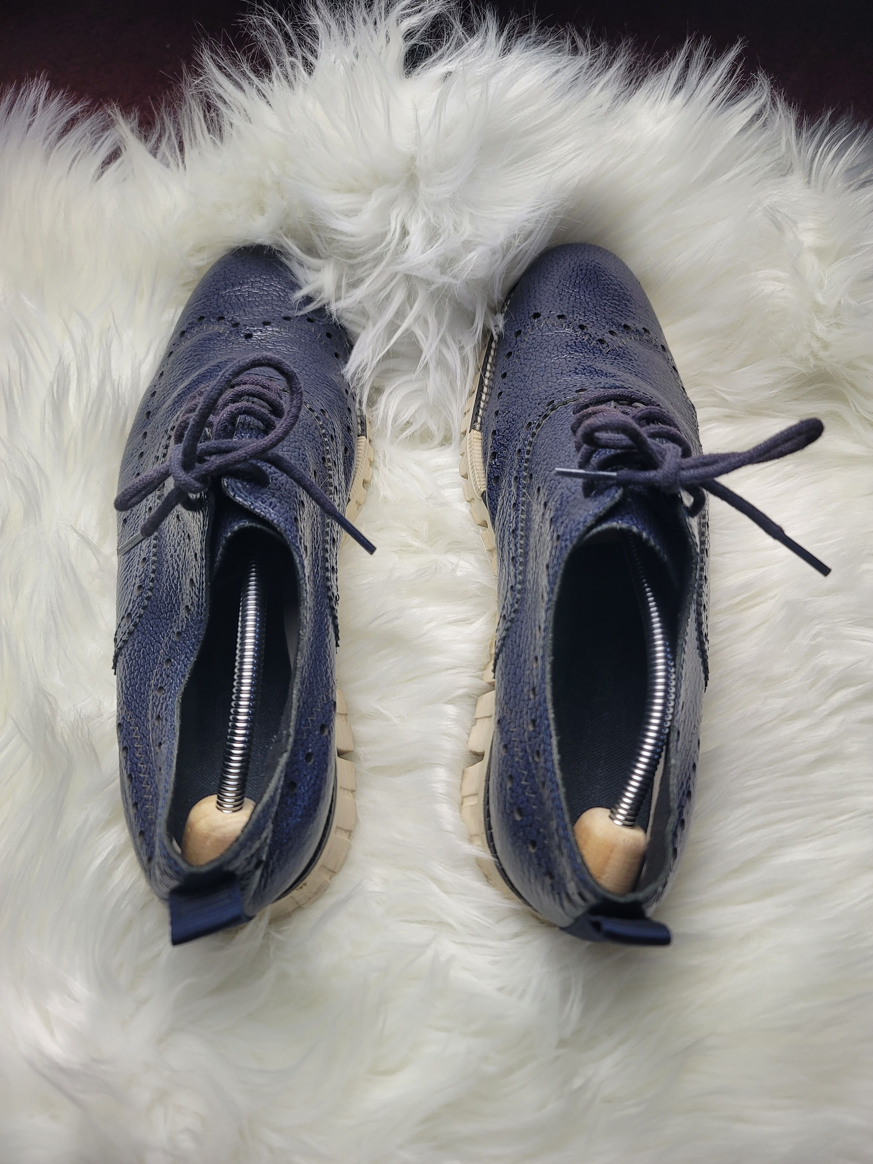 Cole Haan Cole Haan Zerogrand Oxford II Size 10M Blue leather Size US 10 / EU 43 - 5 Thumbnail