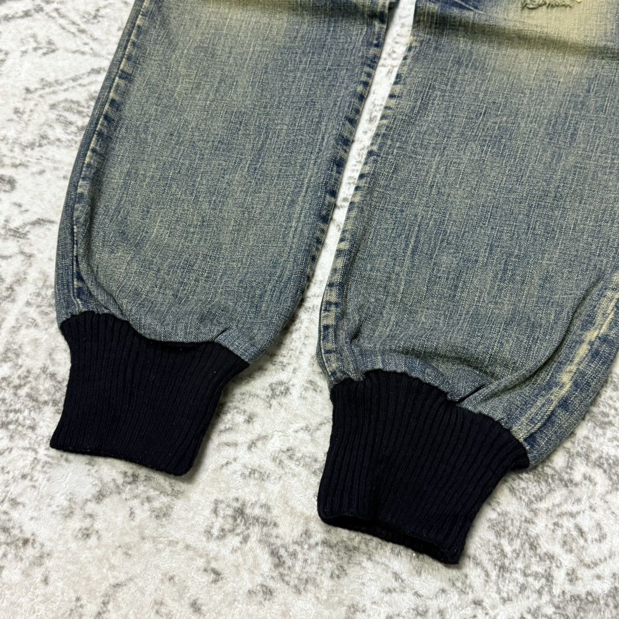 GOA 2000s Japanese Brand Mud Wash Distressed Hybrid Denim Pants Size 29" - 3 Thumbnail