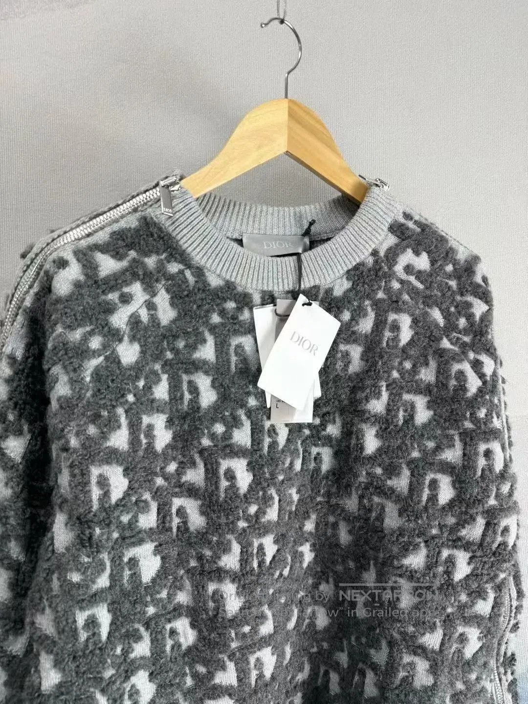 Dior Dior Wool Sweater Arm Zip All-Over Print. Size US L / EU 52-54 / 3 - 2 Thumbnail