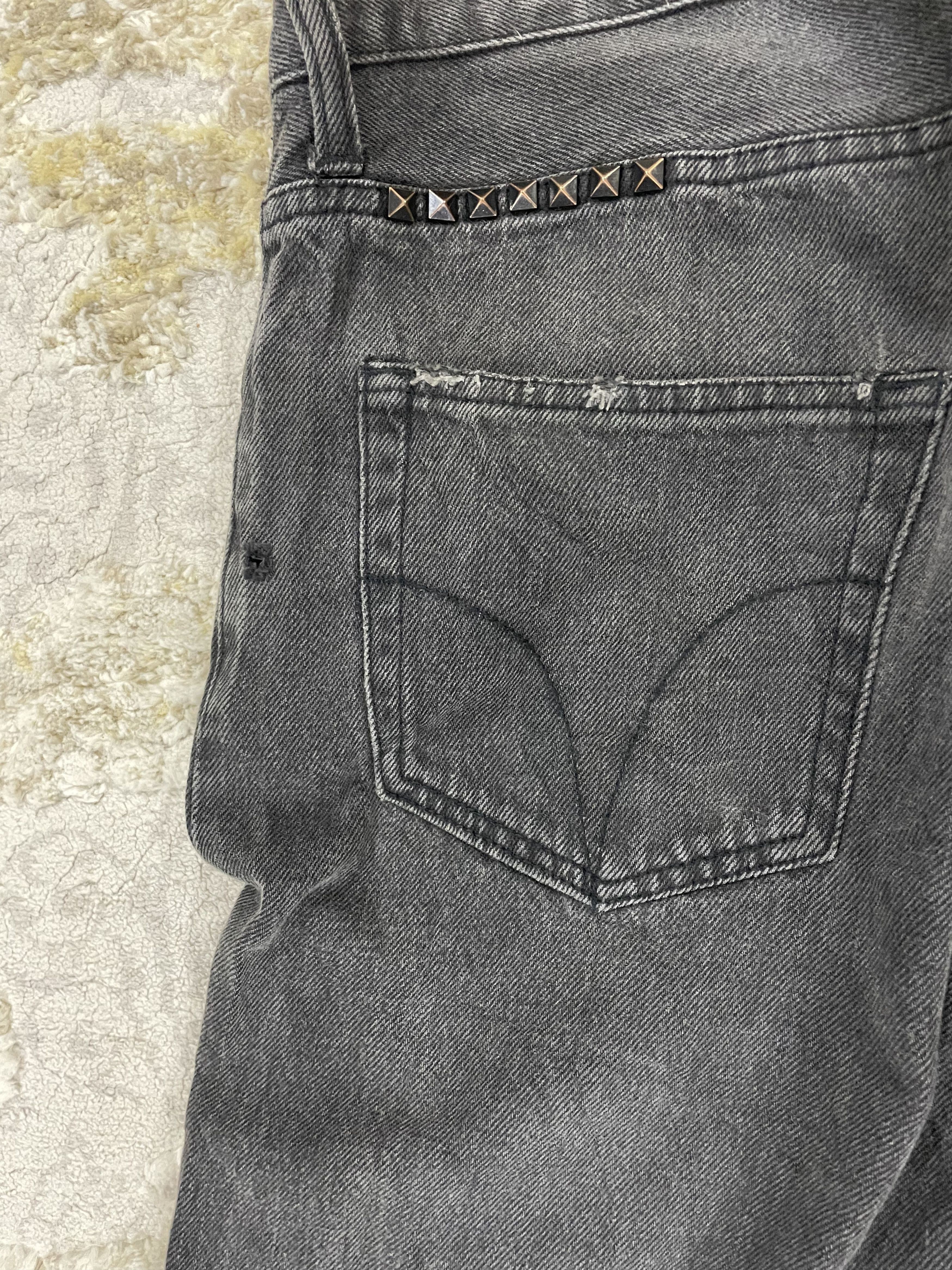Hysteric Glamour Thee Hysteric XXX Black Washed Studded Jeans Size US 30 / EU 46 - 12 Thumbnail