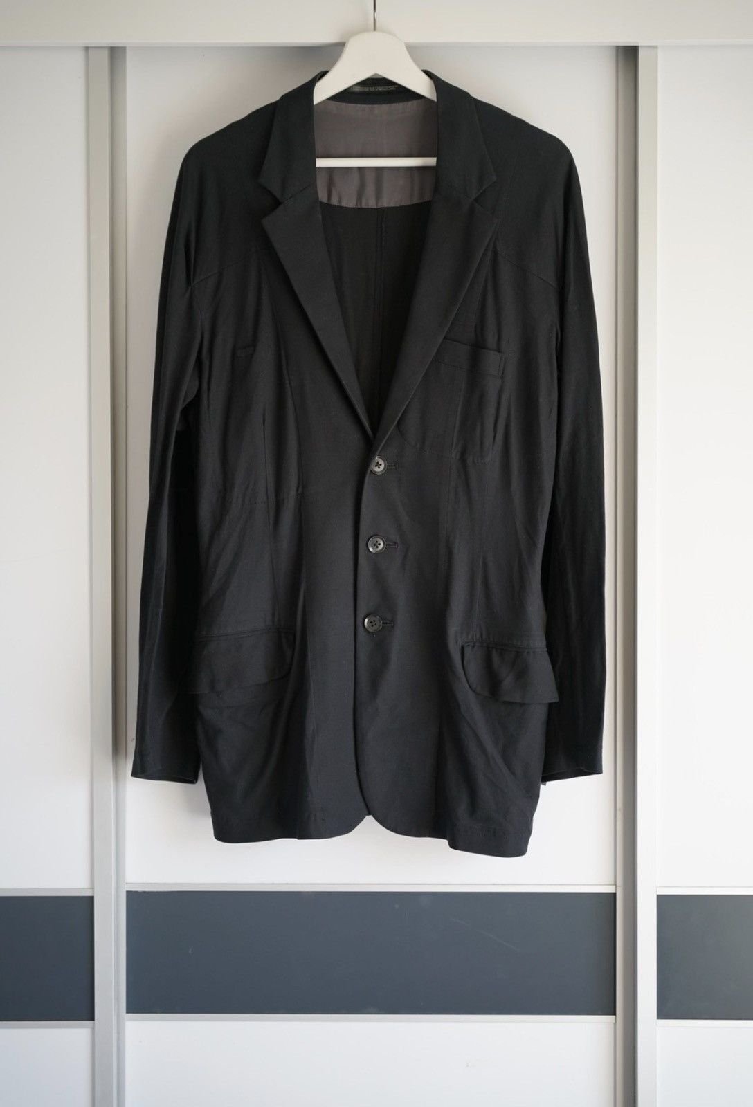 Yohji Yamamoto Yohji Yamamoto 14SS Raglan Sleeve Jersey Blazer K4 Size US M / EU 48-50 / 2 - 1 Thumbnail