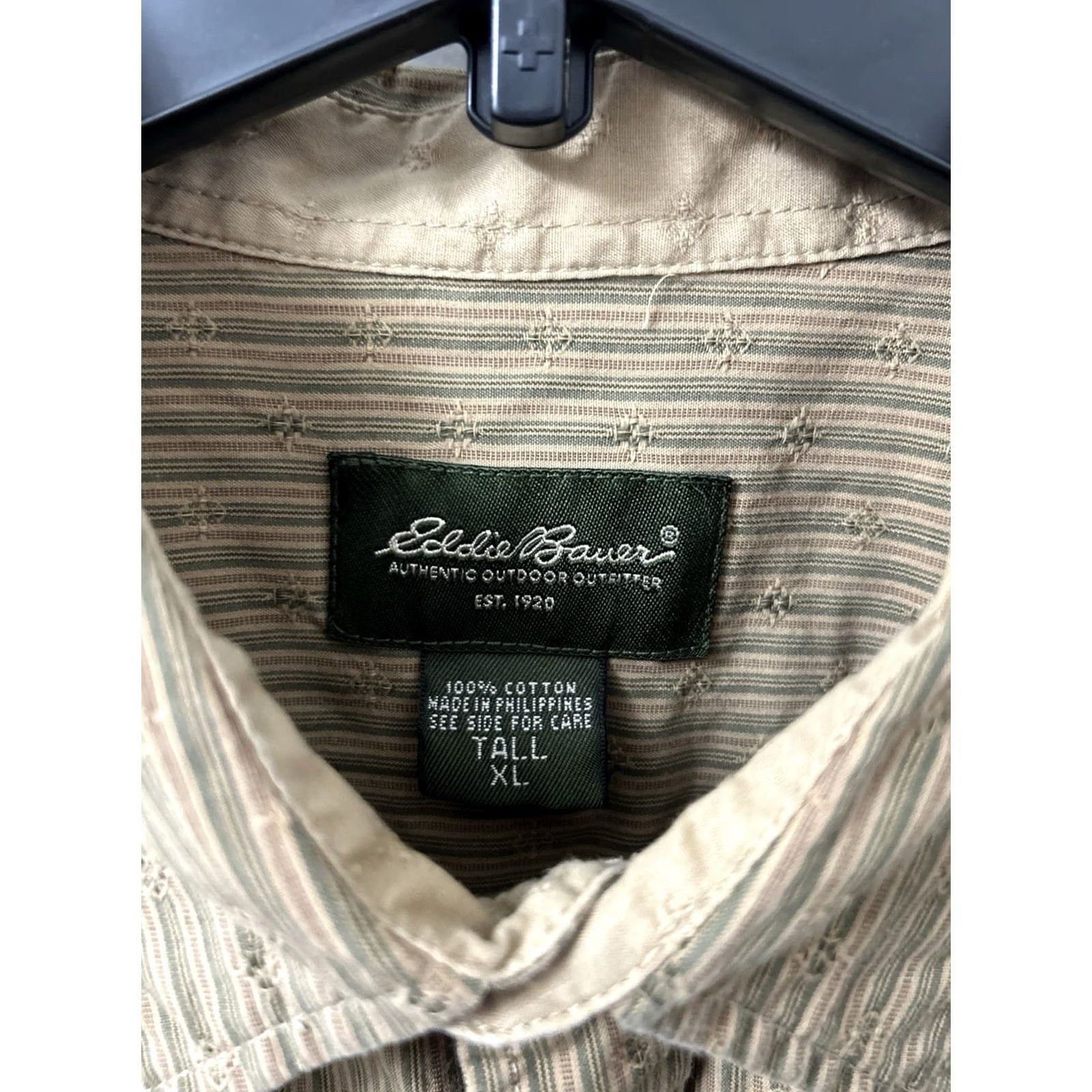 Eddie Bauer Eddie Bauer Shirt Mens XL Brown Striped Pocket Button Down Long Sleeve Size US XL / EU 56 / 4 - 6 Thumbnail