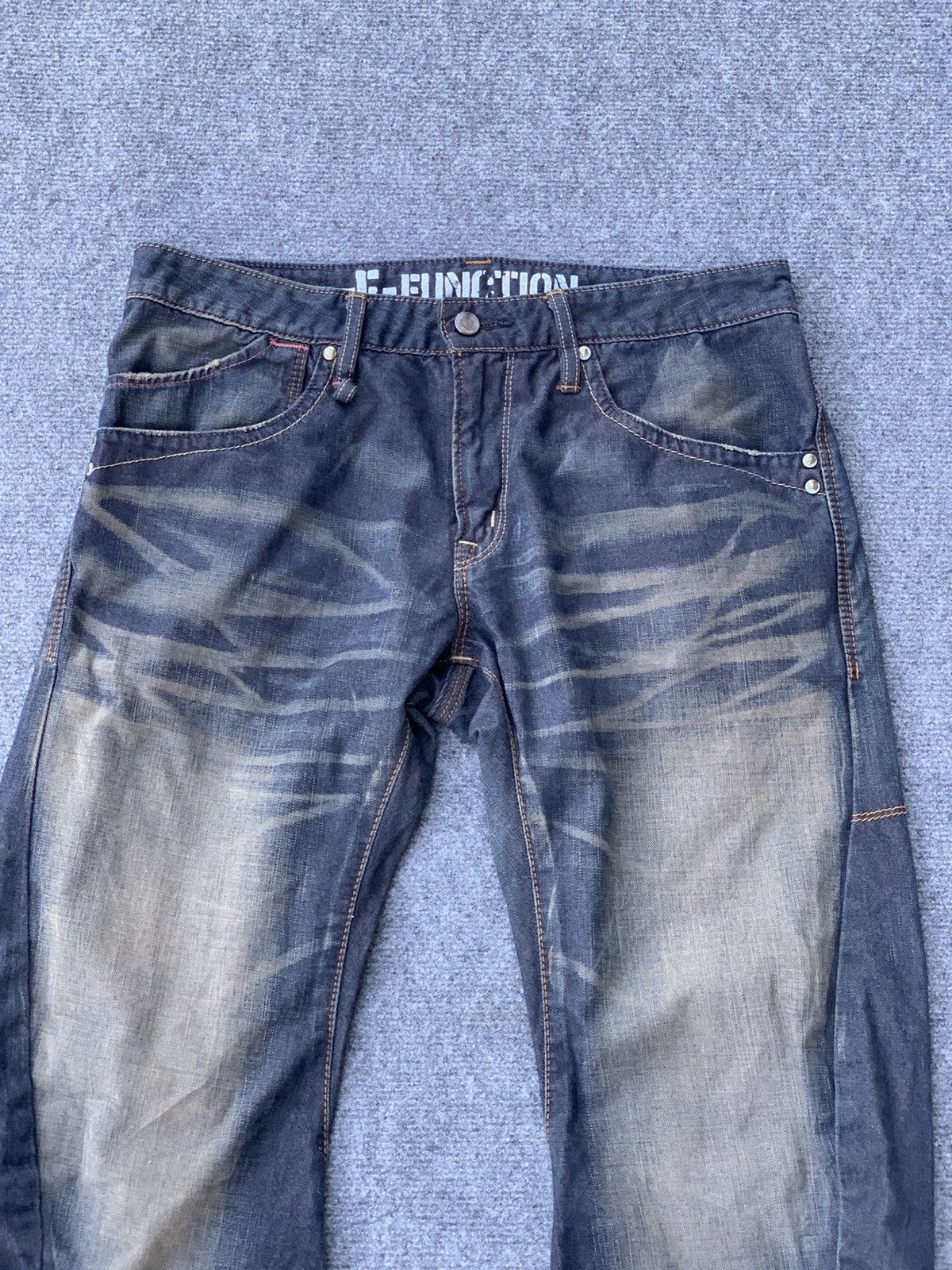 Edwin Edwin E-Function 3D Curved Leg Denim Jeans Archival Y2K Size US 33 - 3 Thumbnail