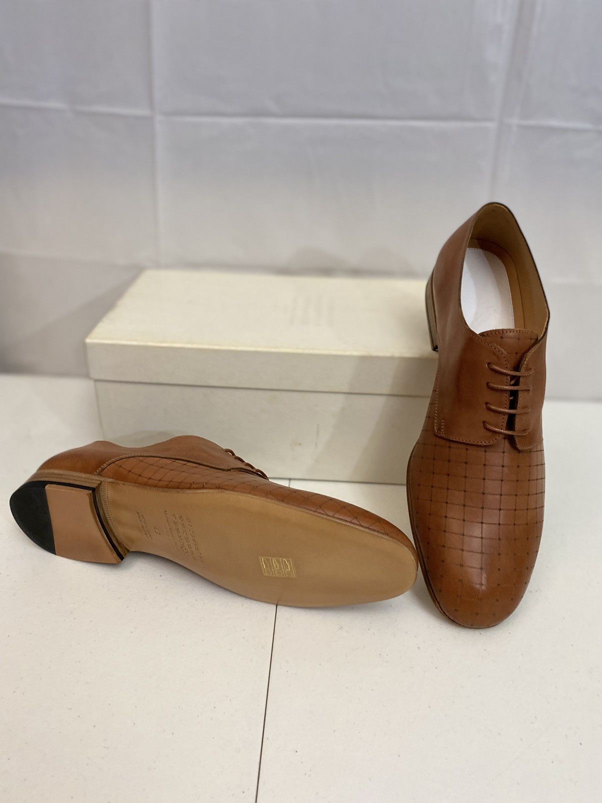 Maison Margiela Maison Margiela 22 🇮🇹 Brown Matrix Single Stitch Derby 10 New Size US 10 / EU 43 - 12 Thumbnail