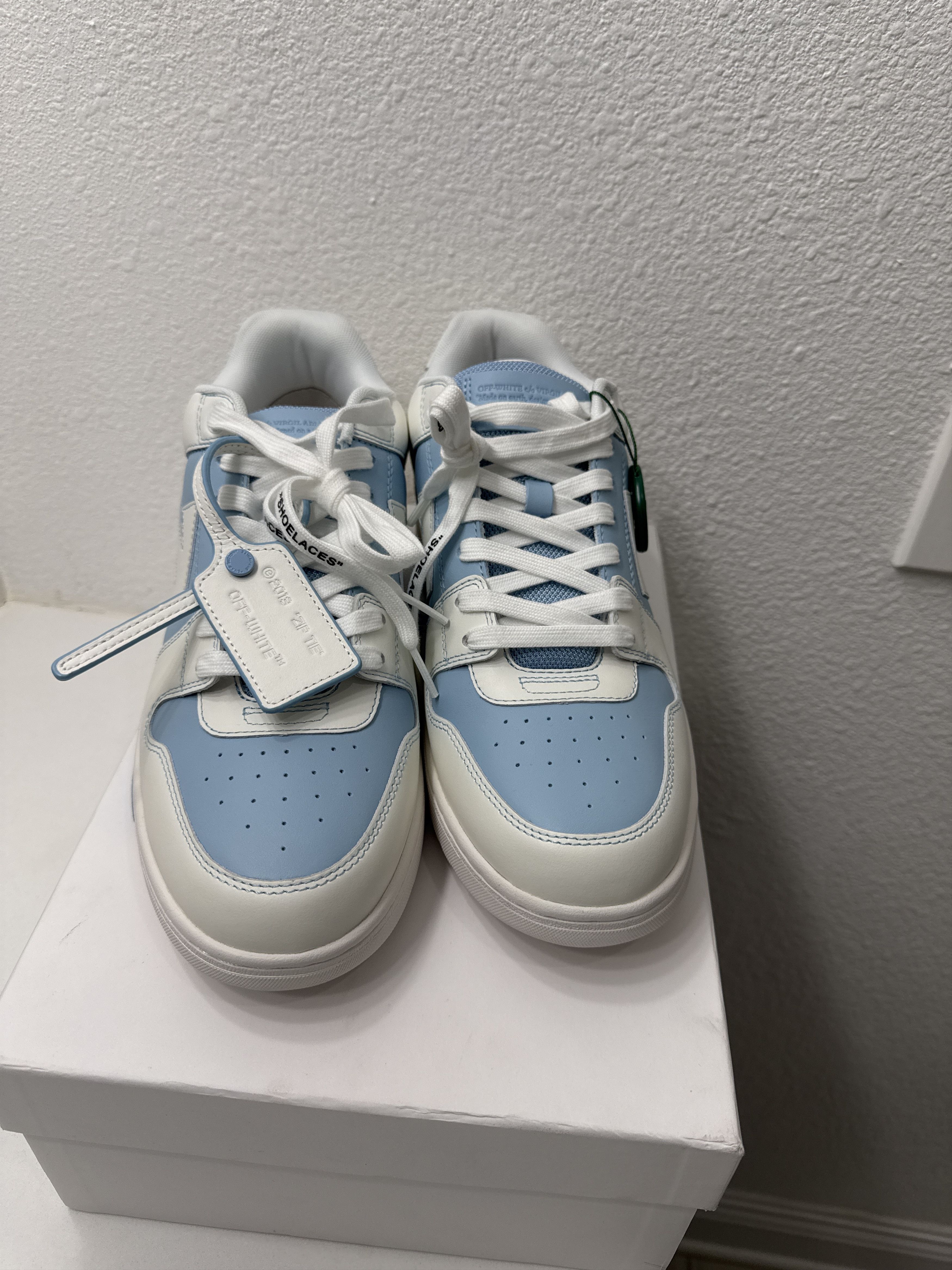 Off-White OFF-WHITE Out Of Office 00O Low Tops Light Blue White Size US 11 / EU 44 - 2 Thumbnail