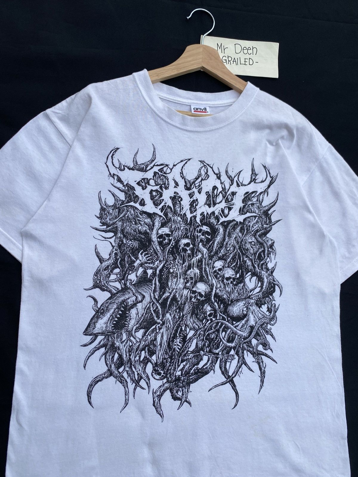 Vintage Rare Skulls Artistic Illustration Hell Life Devils Tshirt Size US L / EU 52-54 / 3 - 7 Thumbnail