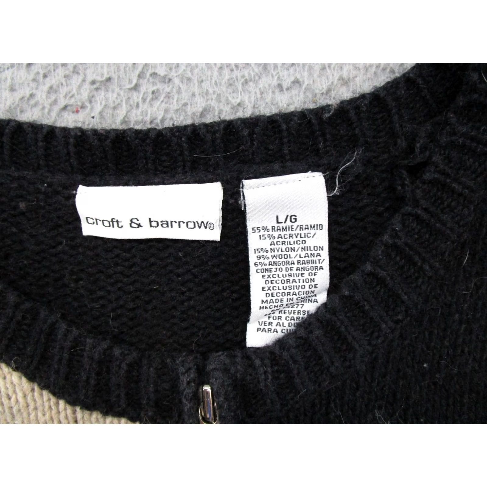 Croft & Barrow Croft & Barrow Women's Full Zip Cardigan Sweater L Wool Blend Multicolor Birds Read Size L / US 10 / IT 46 - 2 Thumbnail