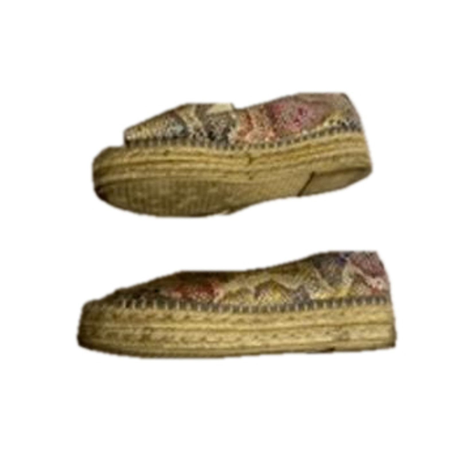 DKNY Boho Metallic Snakeskin Espadrille Slip-On Flats DKNY Size US 8 / IT 38 - 3 Thumbnail