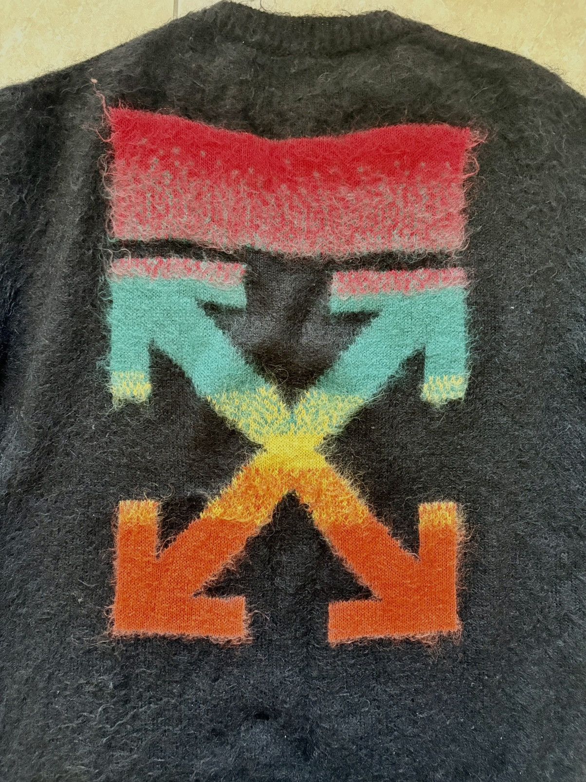 Off-White off white Mohair diag brushed knitwear Size US M / EU 48-50 / 2 - 8 Thumbnail
