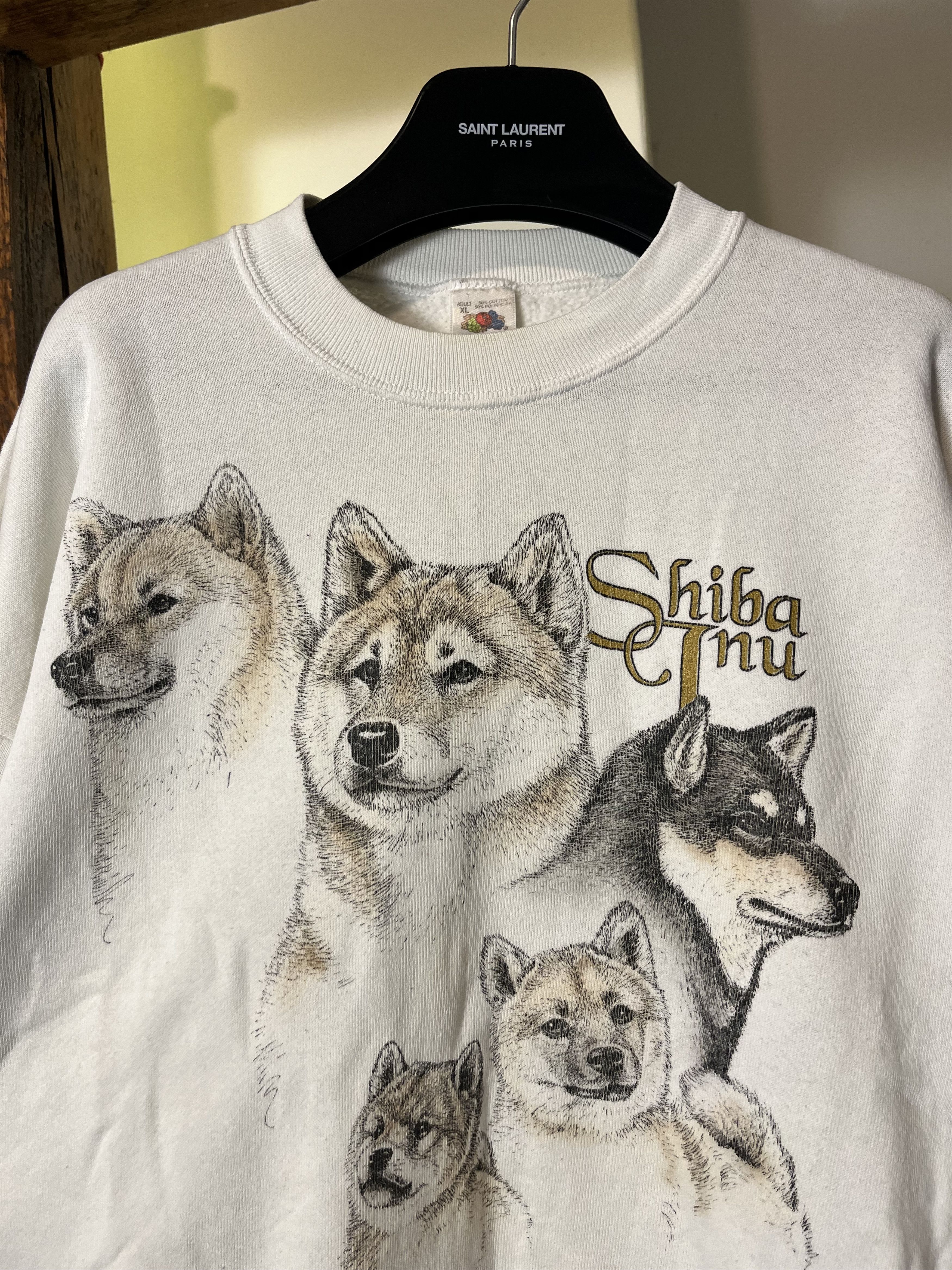 Japanese Brand × Vintage 90s Shiba Inu Japanese Dog Art Animal Made in USA Size US XL / EU 56 / 4 - 2 Thumbnail
