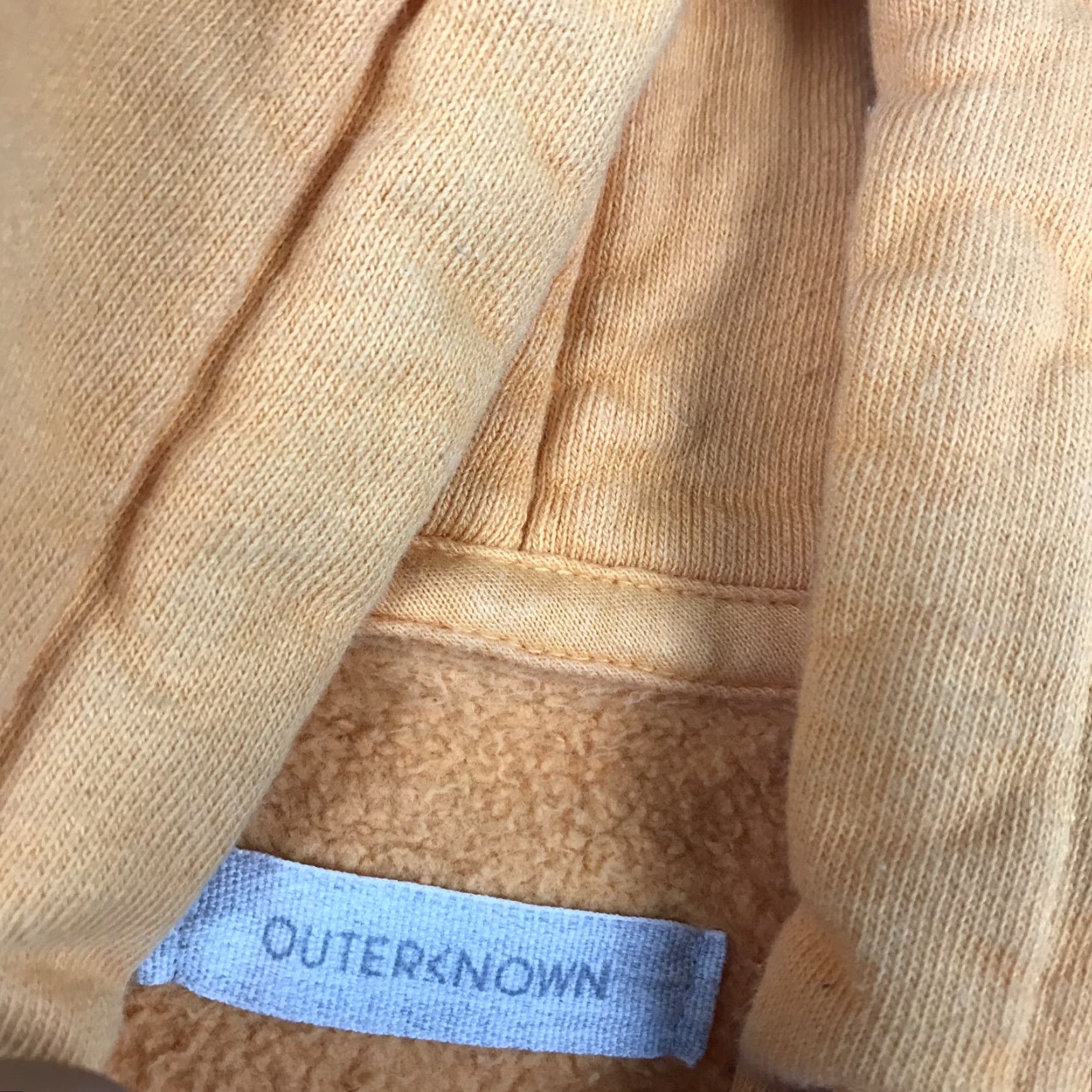 Outerknown Outerknown Hoodie Mens XS Orange Organic Cotton Heavy Pullover Sweatshirt Size US XS / EU 42 / 0 - 4 Thumbnail