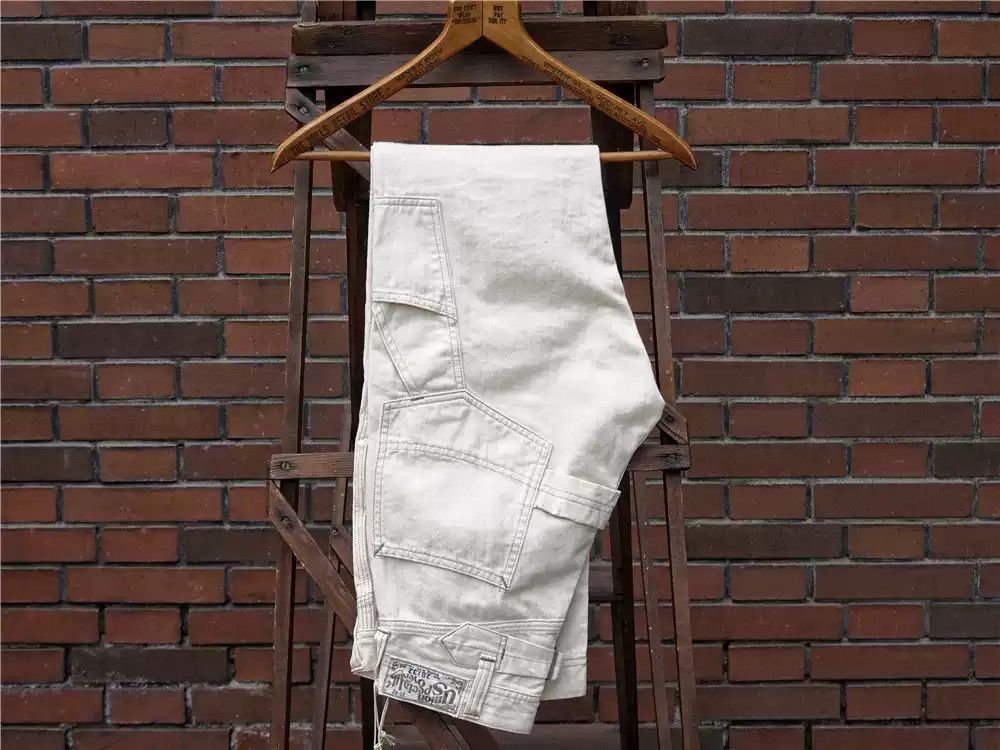 image of Freewheelers White Herringbone Underground Derrickman Overalls, Men's (Size 30)