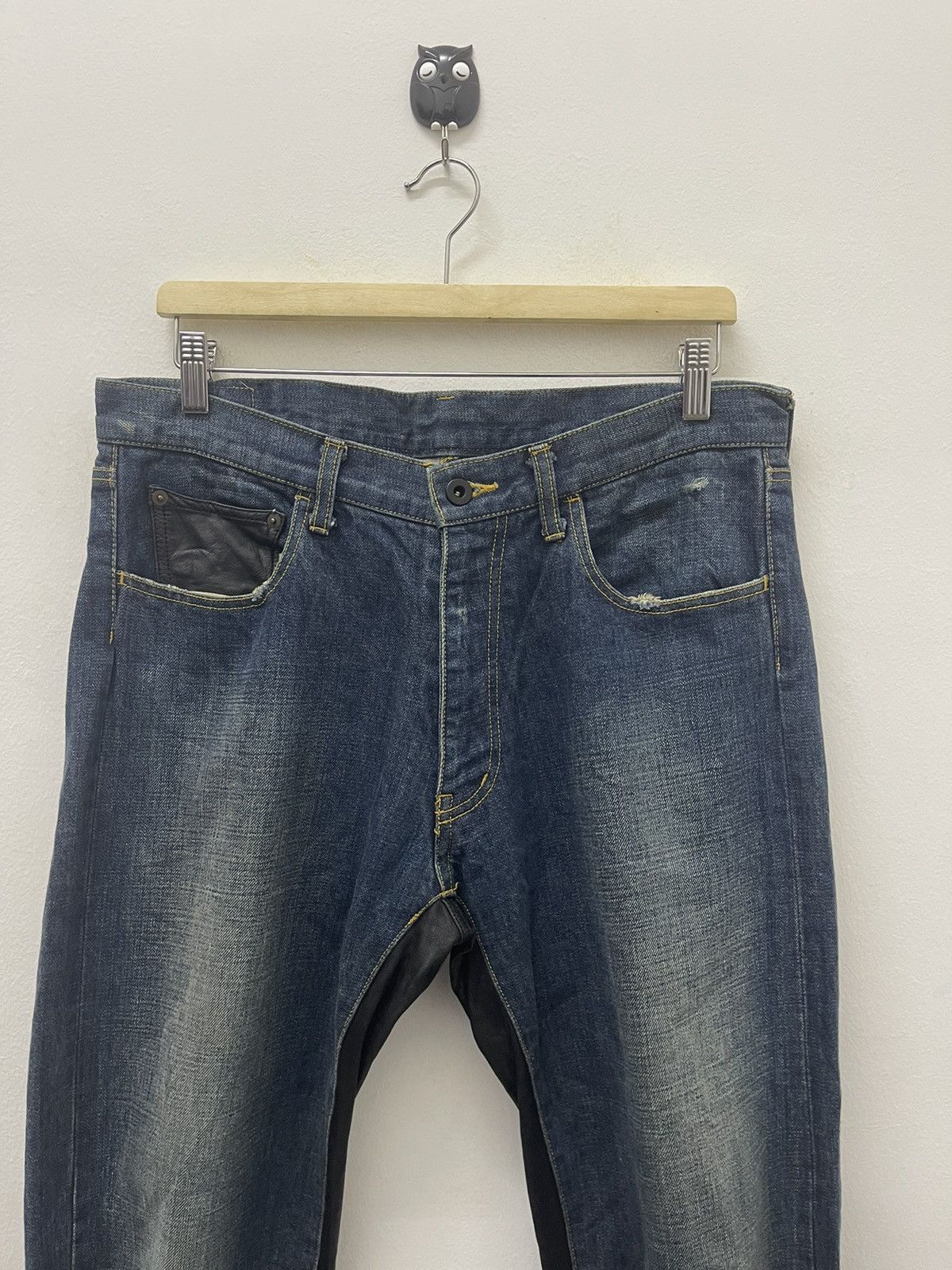 Sasquatchfabrix Rare Vintage SASQUATCHfabrix Leather Crop Trim Made In Japan Size US 33 - 4 Thumbnail