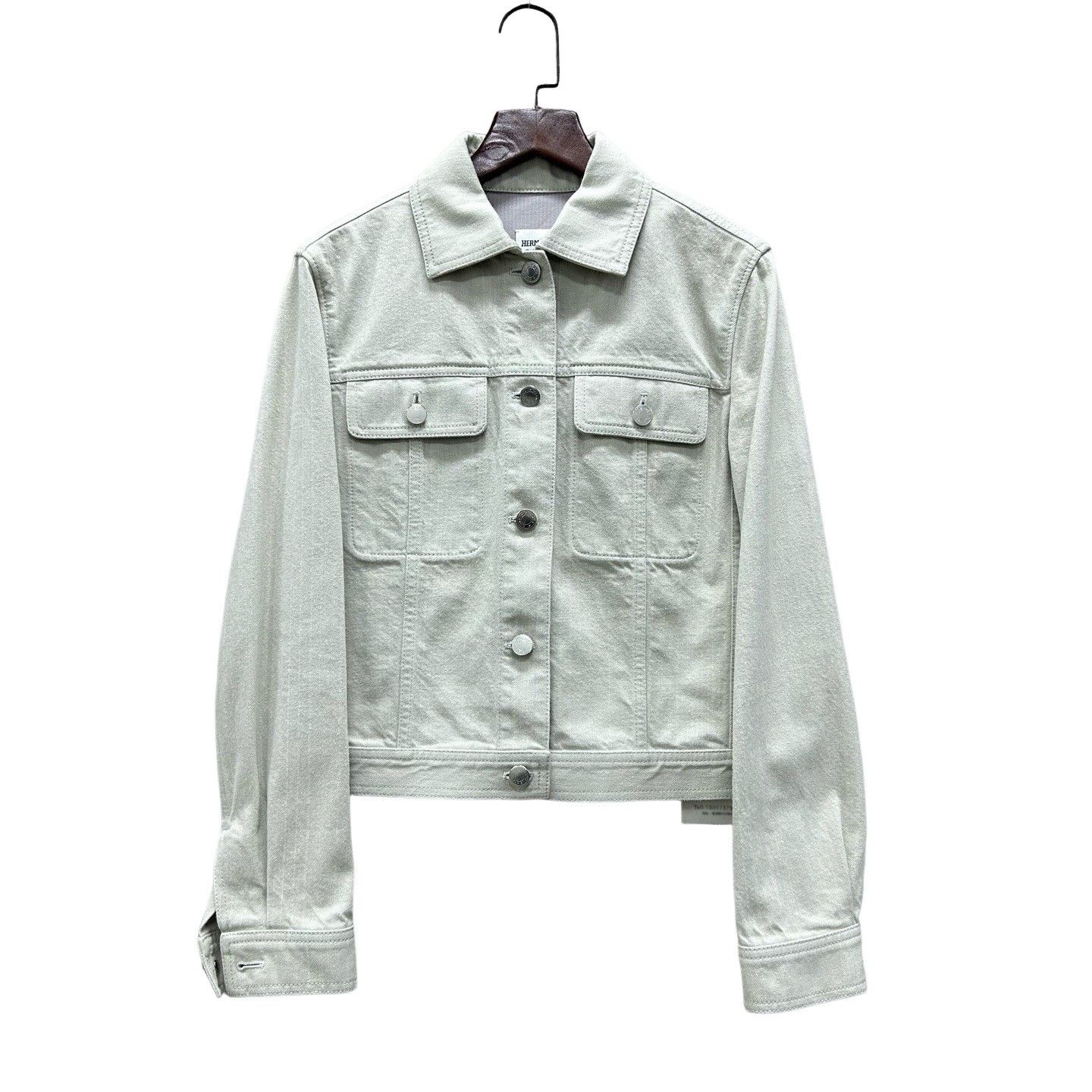 Hermes Hermes White Denim Jacket Size 36 Size XS / US 0-2 / IT 36-38 - 1 Thumbnail