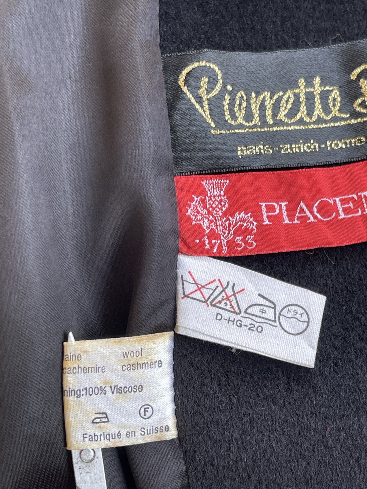 Vintage 70s Pierrette B Wool Luxury Fur Coat Size XL / US 12-14 / IT 48-50 - 10 Thumbnail