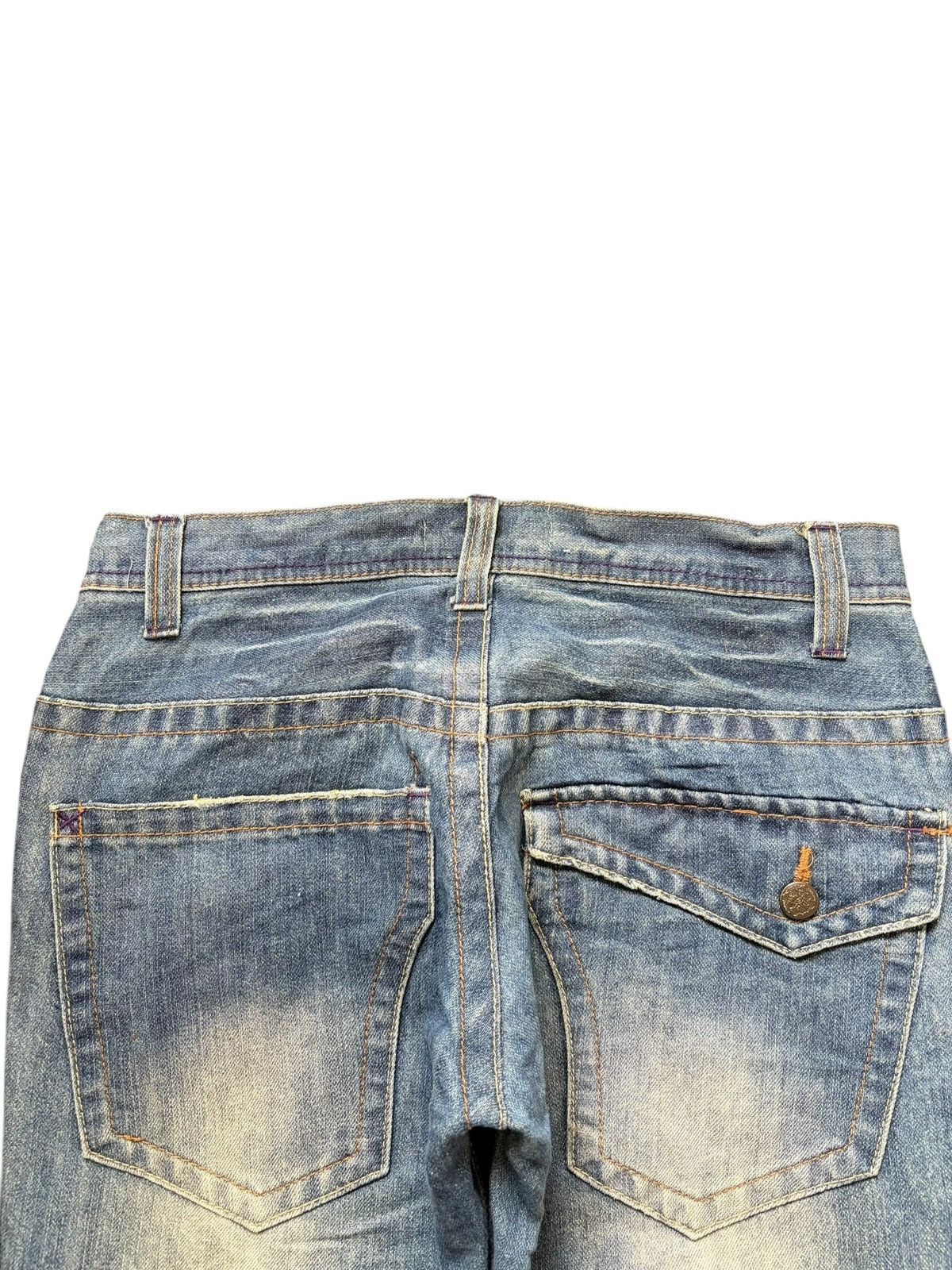 Hysteric Glamour Vintage Japanese Brand Distress Low Rise Flare Jeans Size 29" - 4 Thumbnail