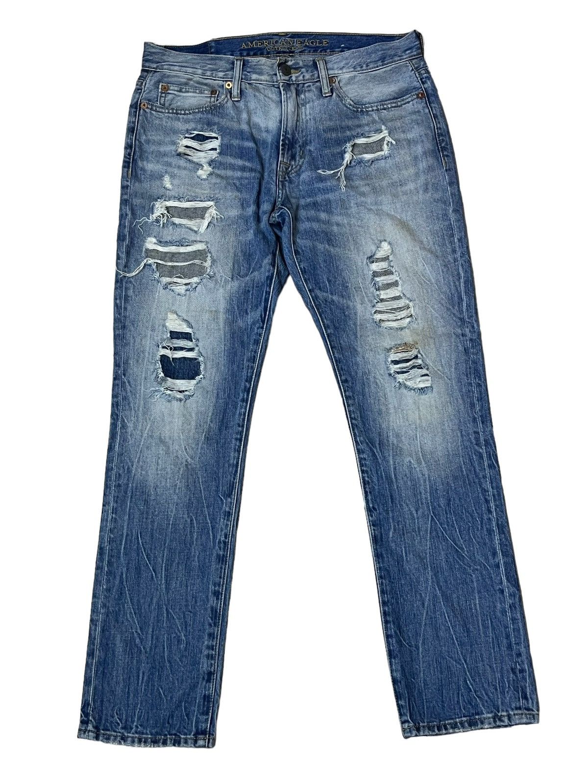 American Eagle Outfitters AMERICAN EAGLE OUTFITTERS SLIM FIT DISTRESSED STYLE DENIM Size US 33 - 1 Thumbnail