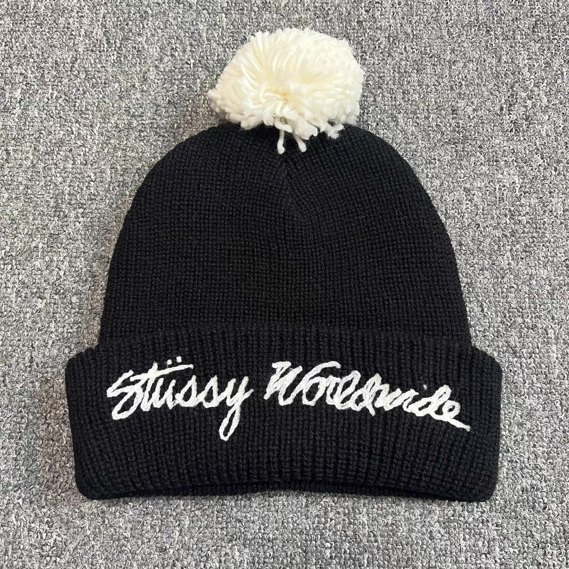 Stussy Stussy Script Logo Embroidered Knit Beanie Q7 Size ONE SIZE - 8 Thumbnail