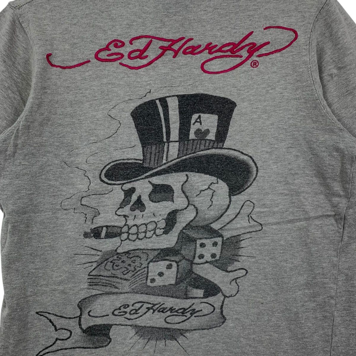 Ed Hardy ED HARDY Christian Audigier Gambling Top Hat Skull T-Shirt Size M / US 6-8 / IT 42-44 - 5 Thumbnail