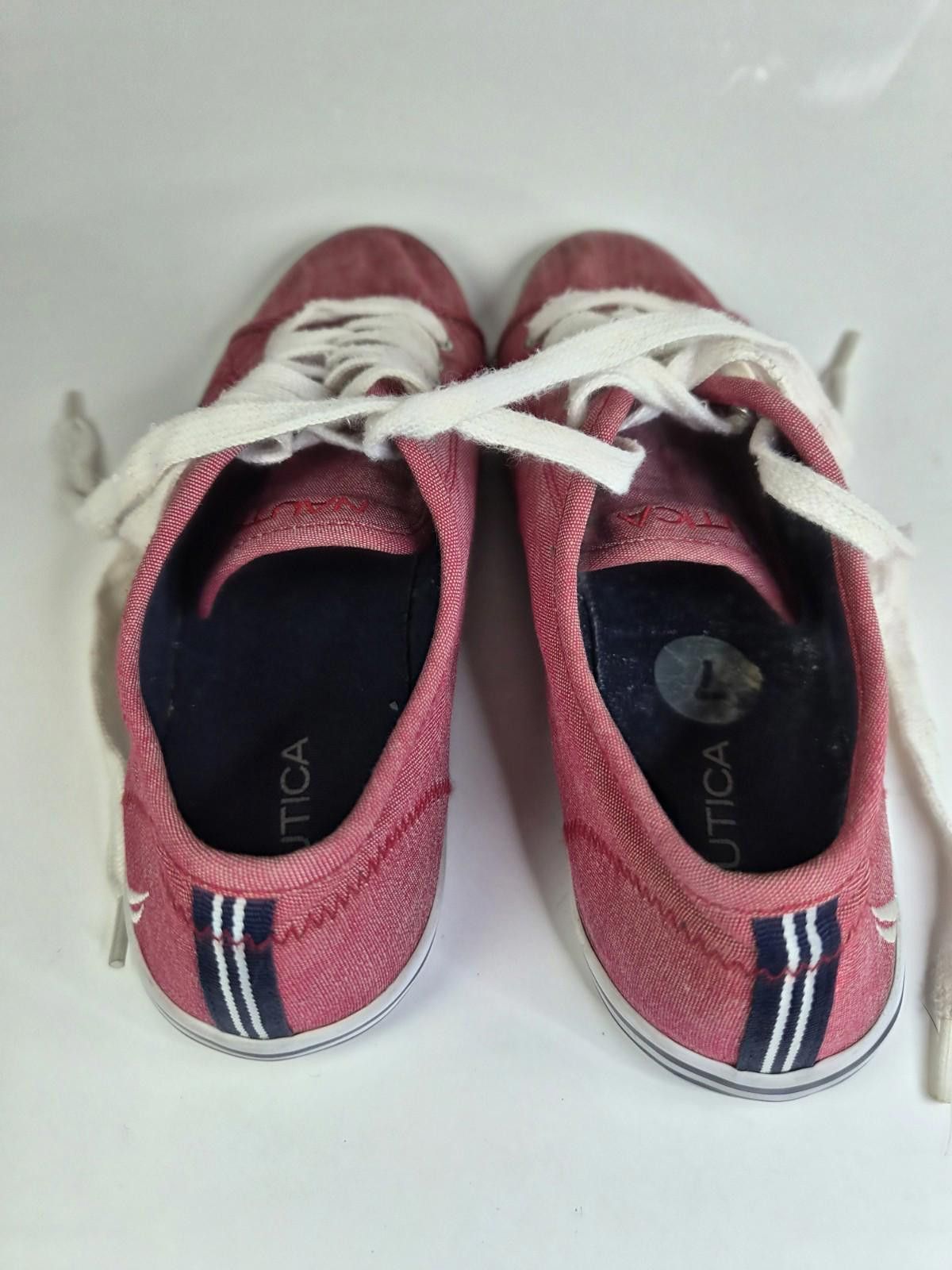 Nautica Nautica Shoes Womens 7 Casual Low Top Sneakers Pink Fabric Size US 7 / IT 37 - 9 Thumbnail