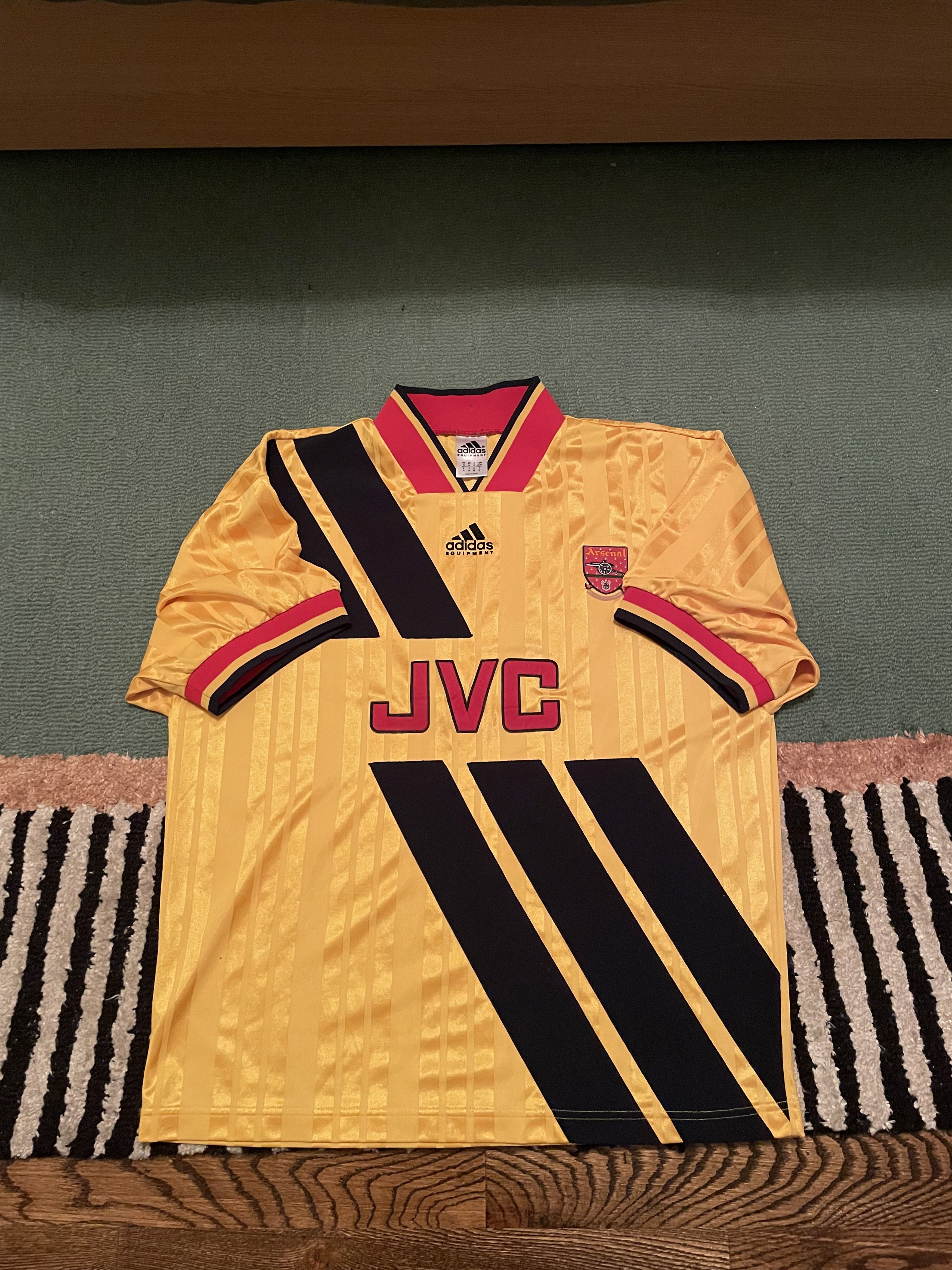 Adidas Arsenal 93/94 Yellow Away Retro Football Jersey Size US M / EU 48-50 / 2 - 2 Thumbnail