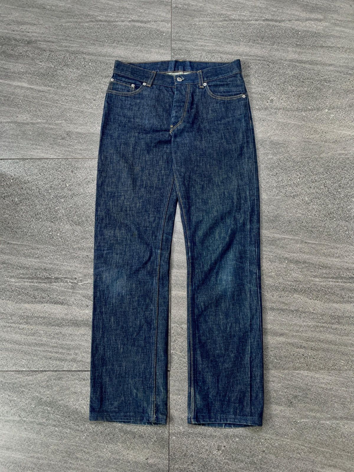 Helmut Lang FREE TAX! 2000s Indigo Classic Cut Raw Denim Jeans Size US 30 / EU 46 - 1 Thumbnail