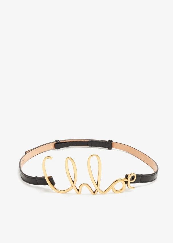 o1s22i1n0425 Size: S / Adjustable Calf Leather Belt in Black